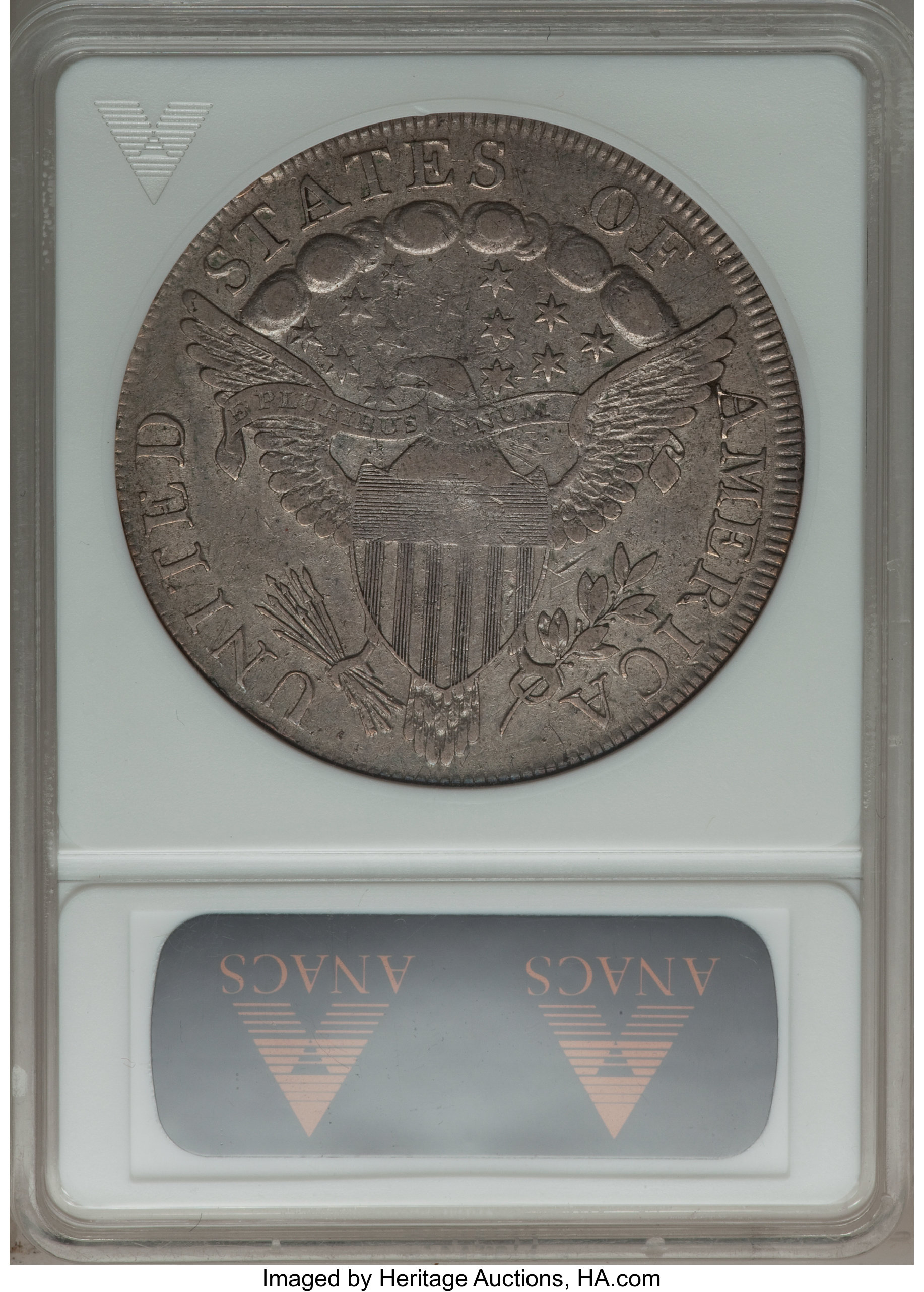1798 $1  Large Eagle, Knob 9, 10 Arrows, 5 Vertical Lines, B-6, BB-96 XF40 thumbnail 9