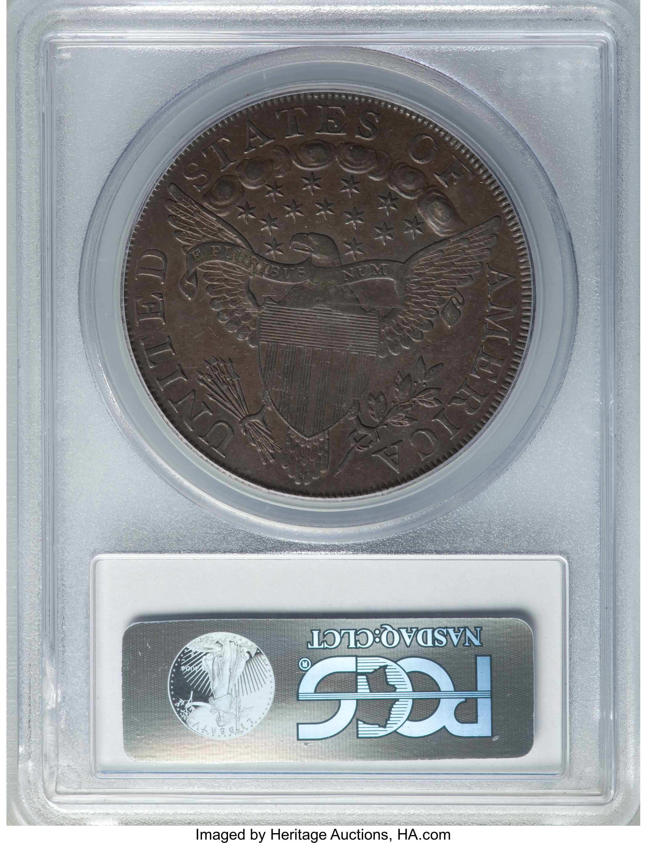 1798 $1  Large Eagle, Pointed 9, 5 Berries, B-11, BB-111 AU50 thumbnail 10