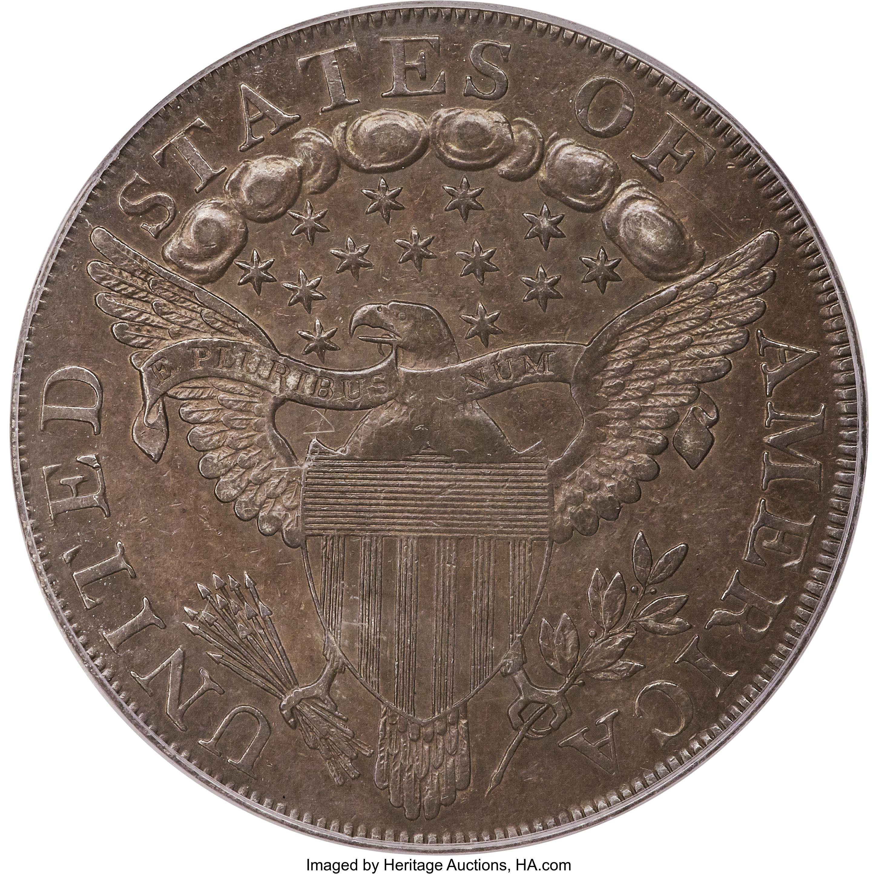 1798 $1  Large Eagle, Pointed 9, 5 Berries, B-11, BB-111 AU50 thumbnail 11