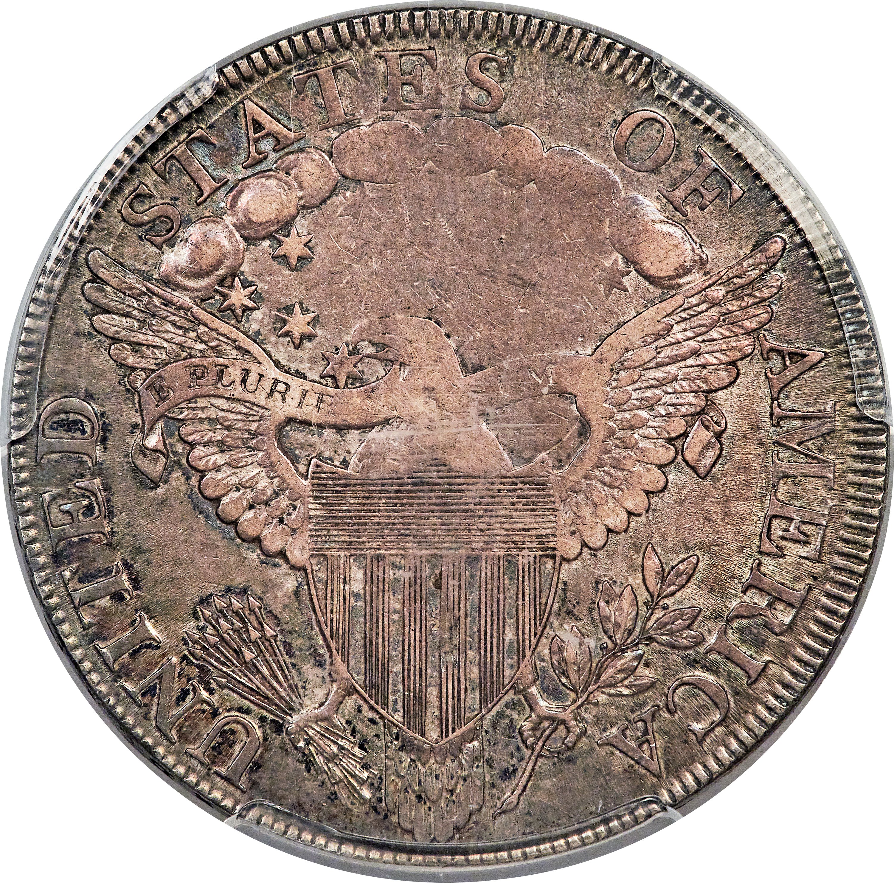 1798 $1  Large Eagle, Pointed 9, Wide Date, B-12, BB-120 MS62 CAC thumbnail 16