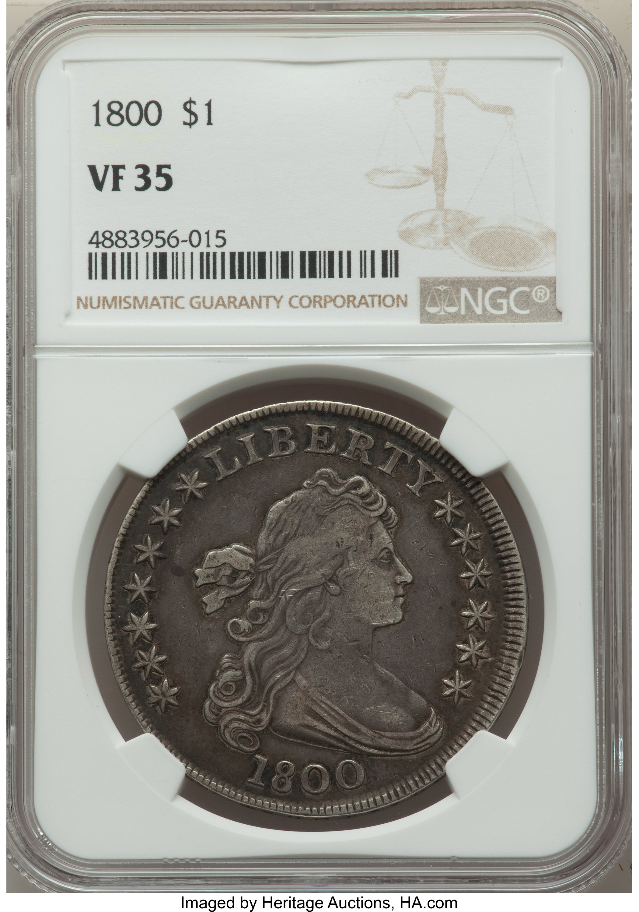 1800 $1  B-8, BB-188 VF35 thumbnail 9