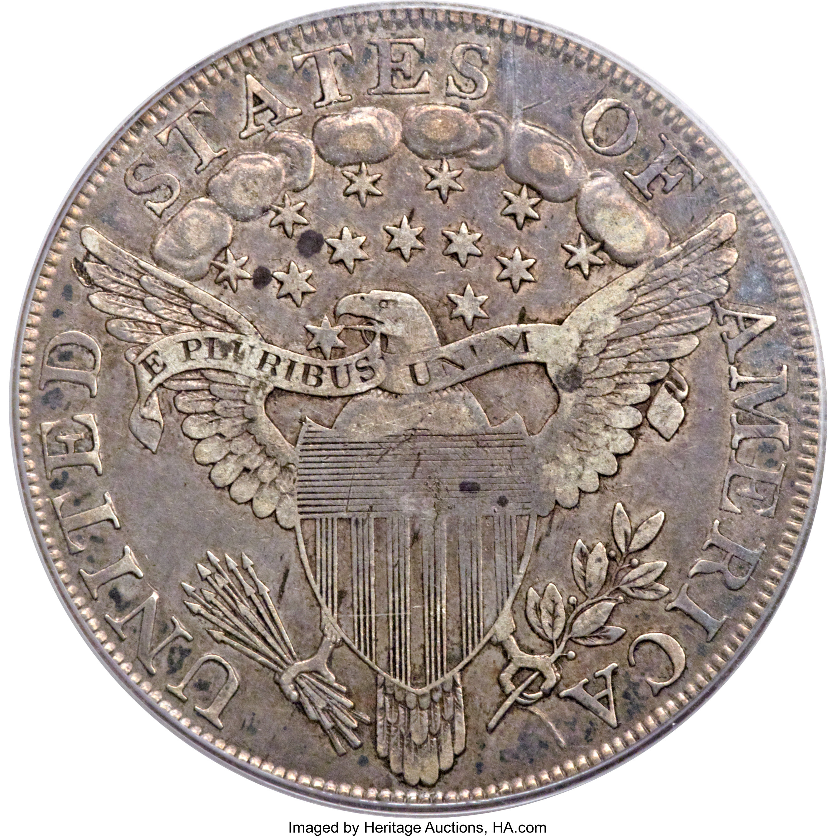 1800 $1  Wide Date, Low 8, AMERICAI XF40 thumbnail 3