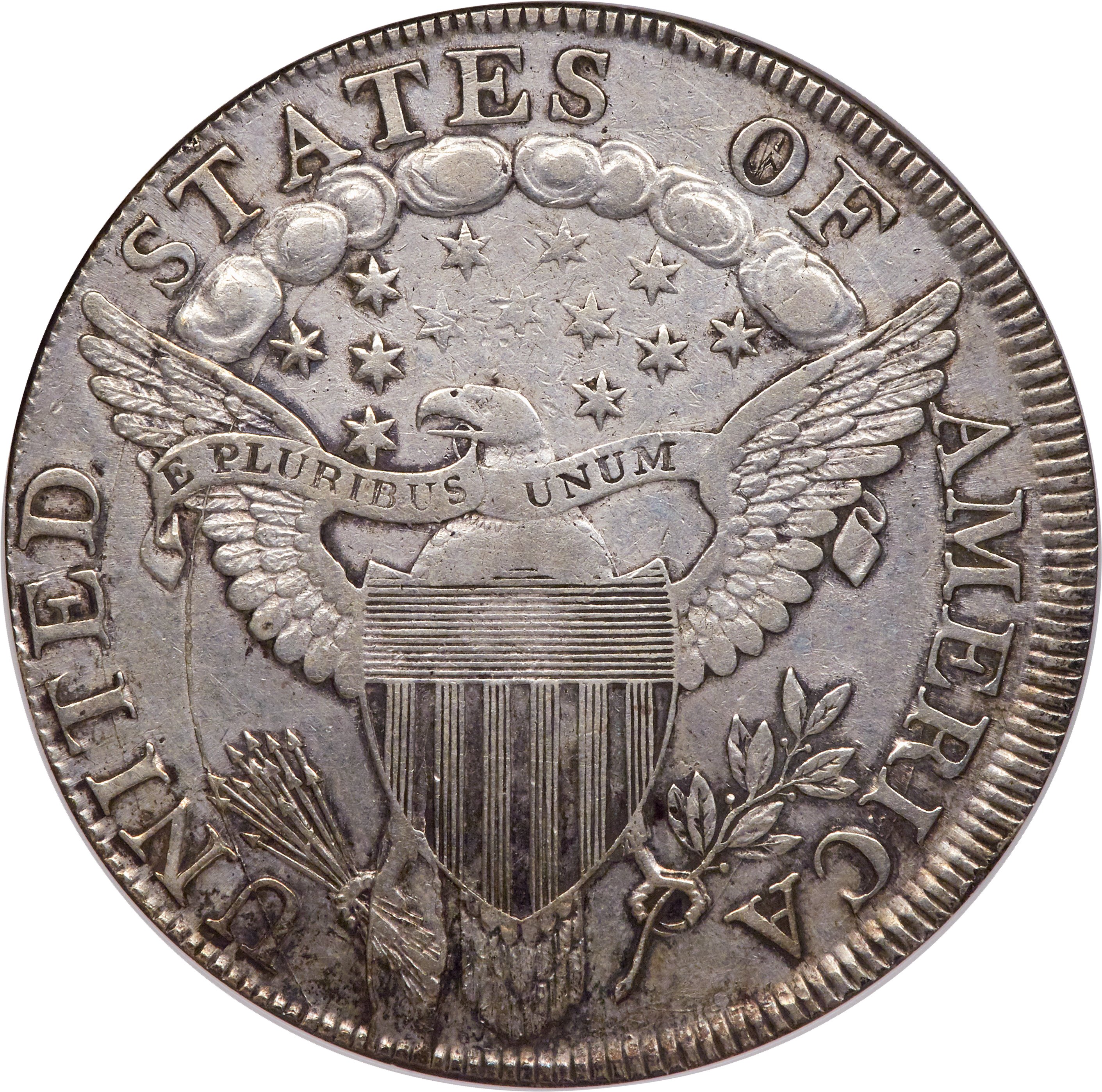 1798 $1  Large Eagle, Pointed 9, Close Date, B-28, BB-118 XF40 thumbnail 8