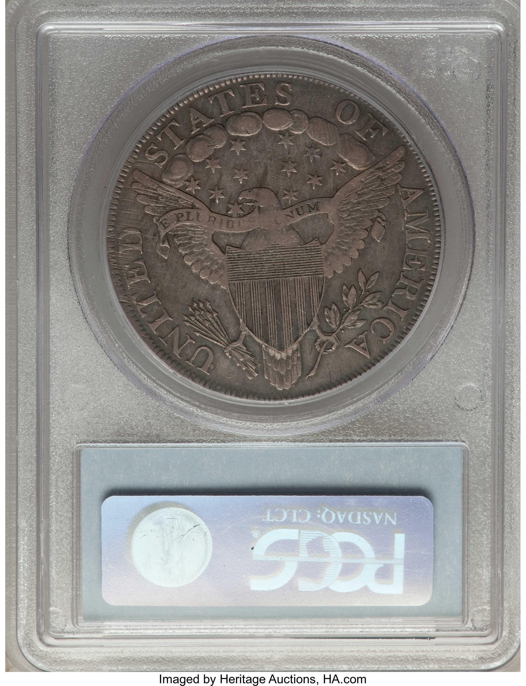 1798 $1  Large Eagle, Pointed 9, Close Date, B-29, BB-119 F12 CAC thumbnail 23