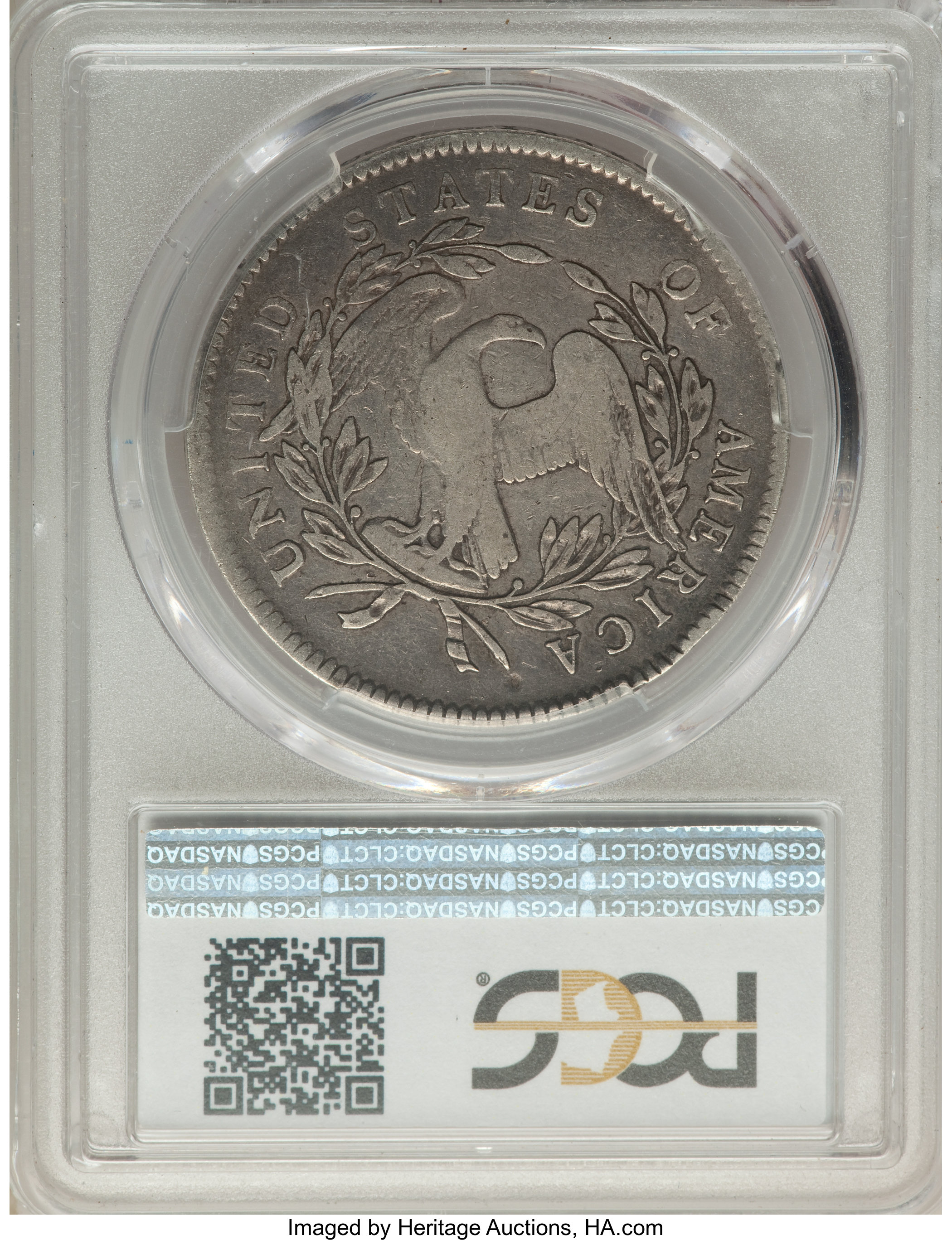 1795 $1  Flowing Hair, 3 Leaves, B-12, BB-26 P1 thumbnail 3