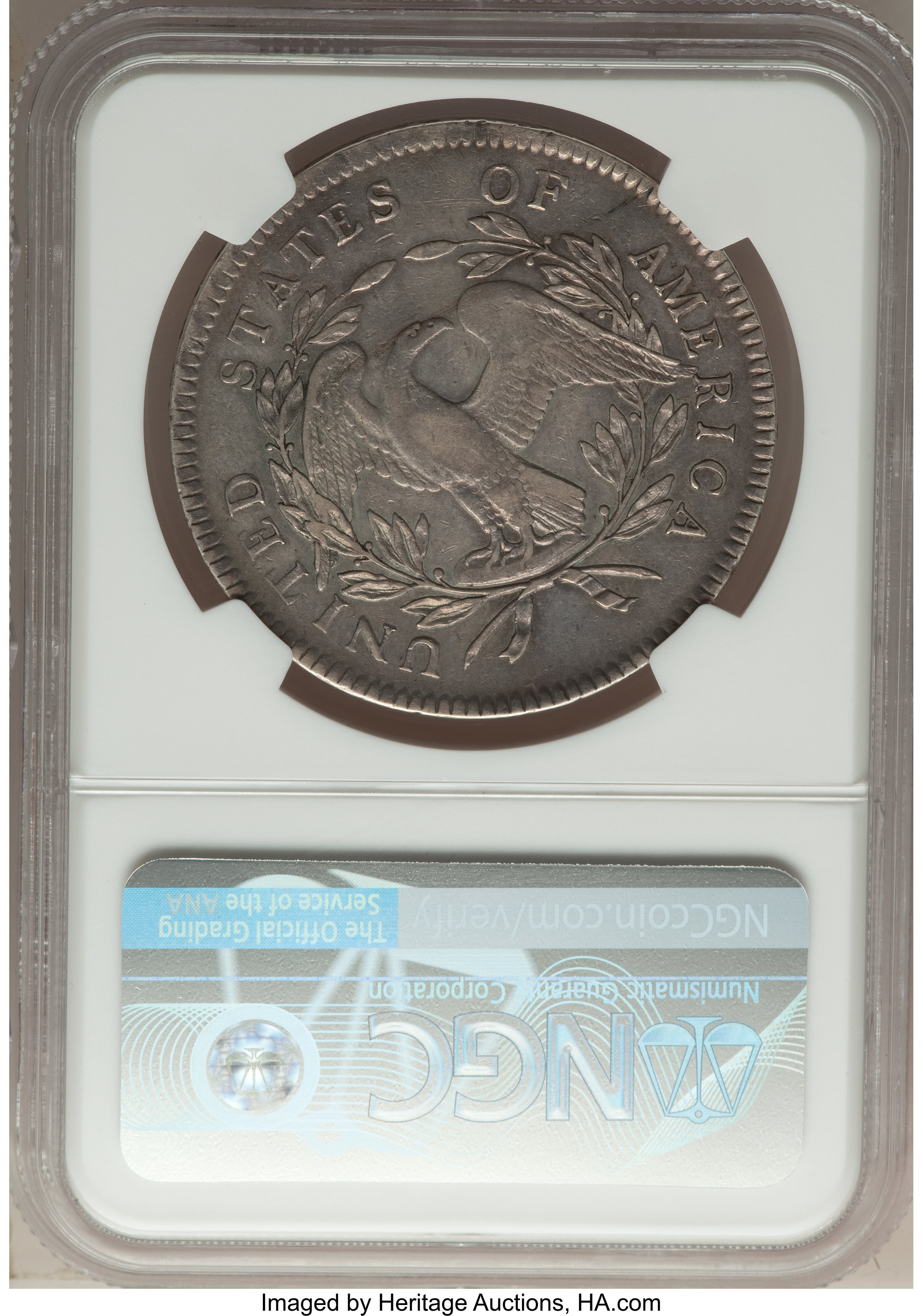 1795 $1  Flowing Hair, 3 Leaves, B-6, BB-25 MS64 thumbnail 10
