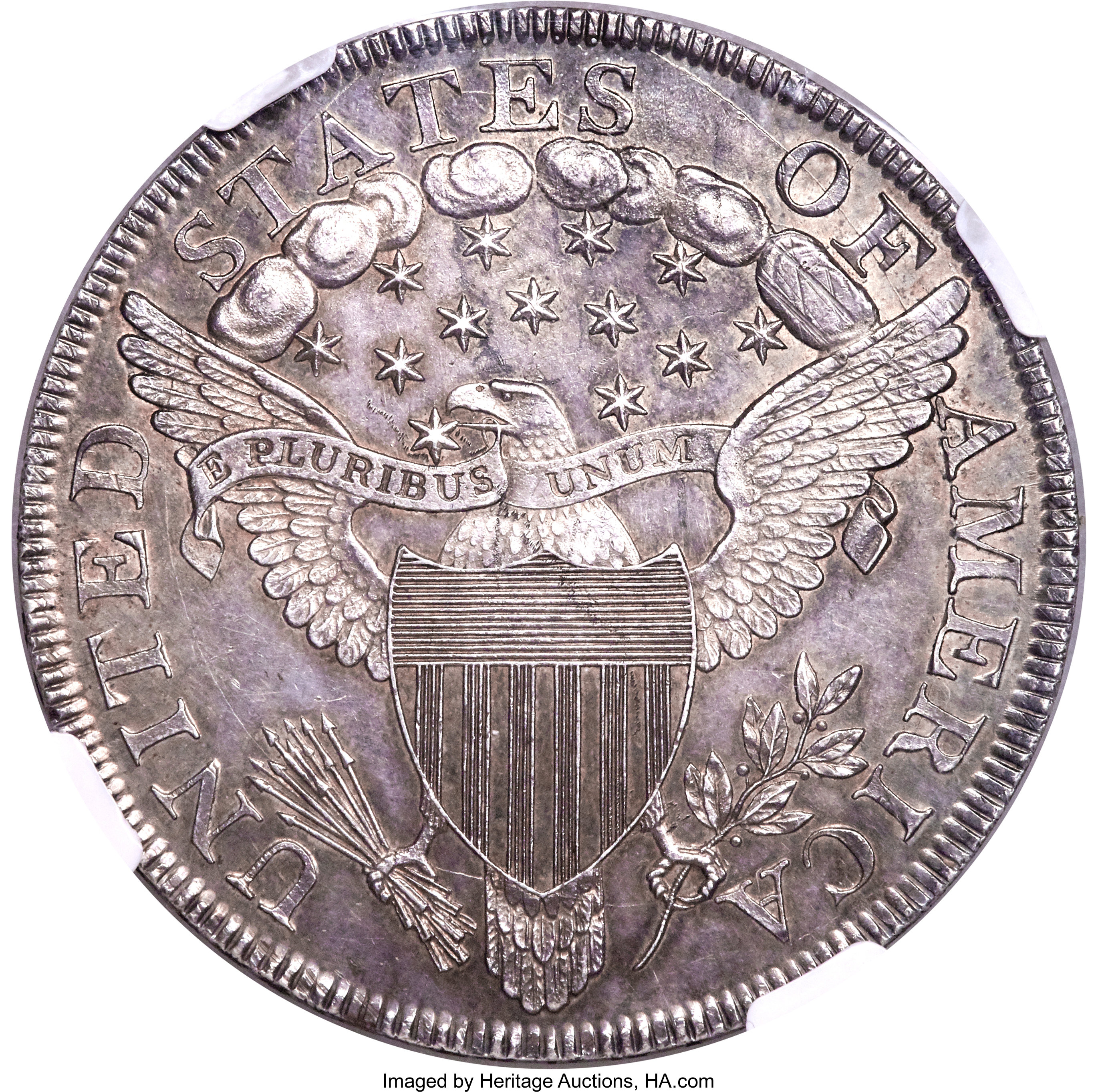 1799 $1  7x6 Stars, B-10, BB-163 MS66 CAC thumbnail 3