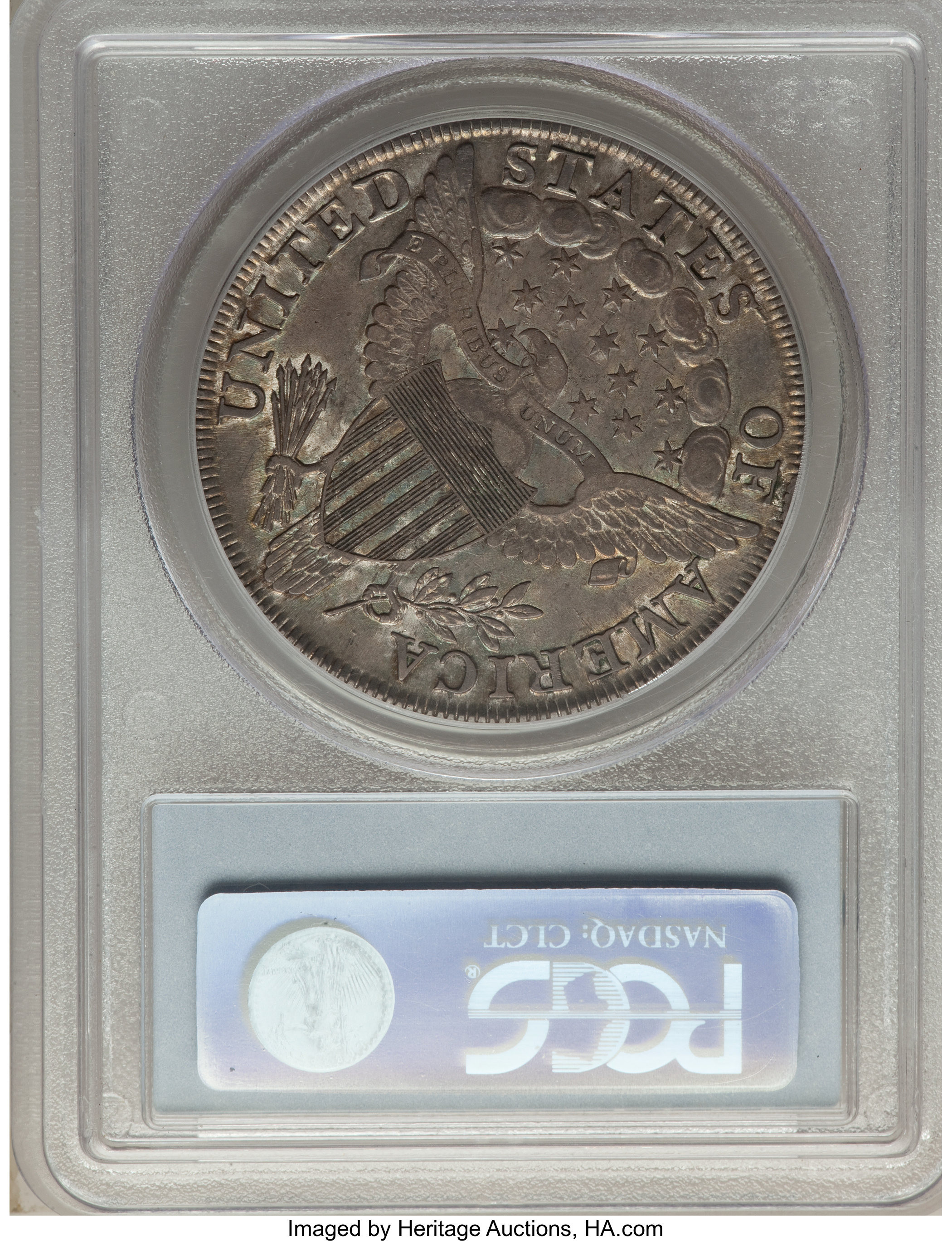 1799 $1  7x6 Stars, B-8, BB-165 AU50 thumbnail 2