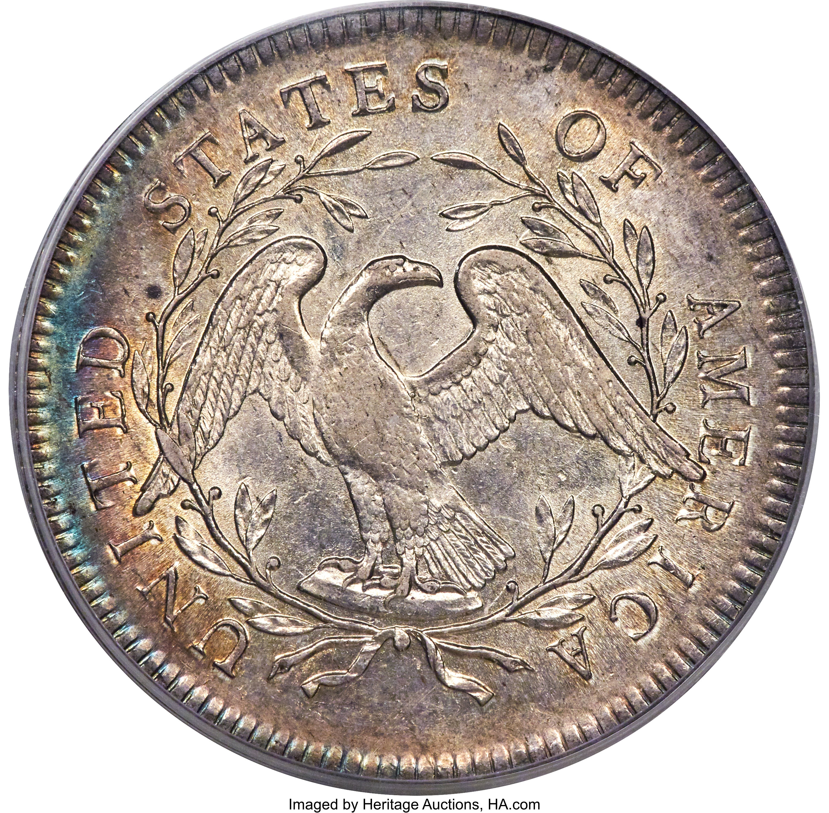 1795 $1  Flowing Hair, 2 Leaves, B-9, BB-13 MS66 thumbnail 8