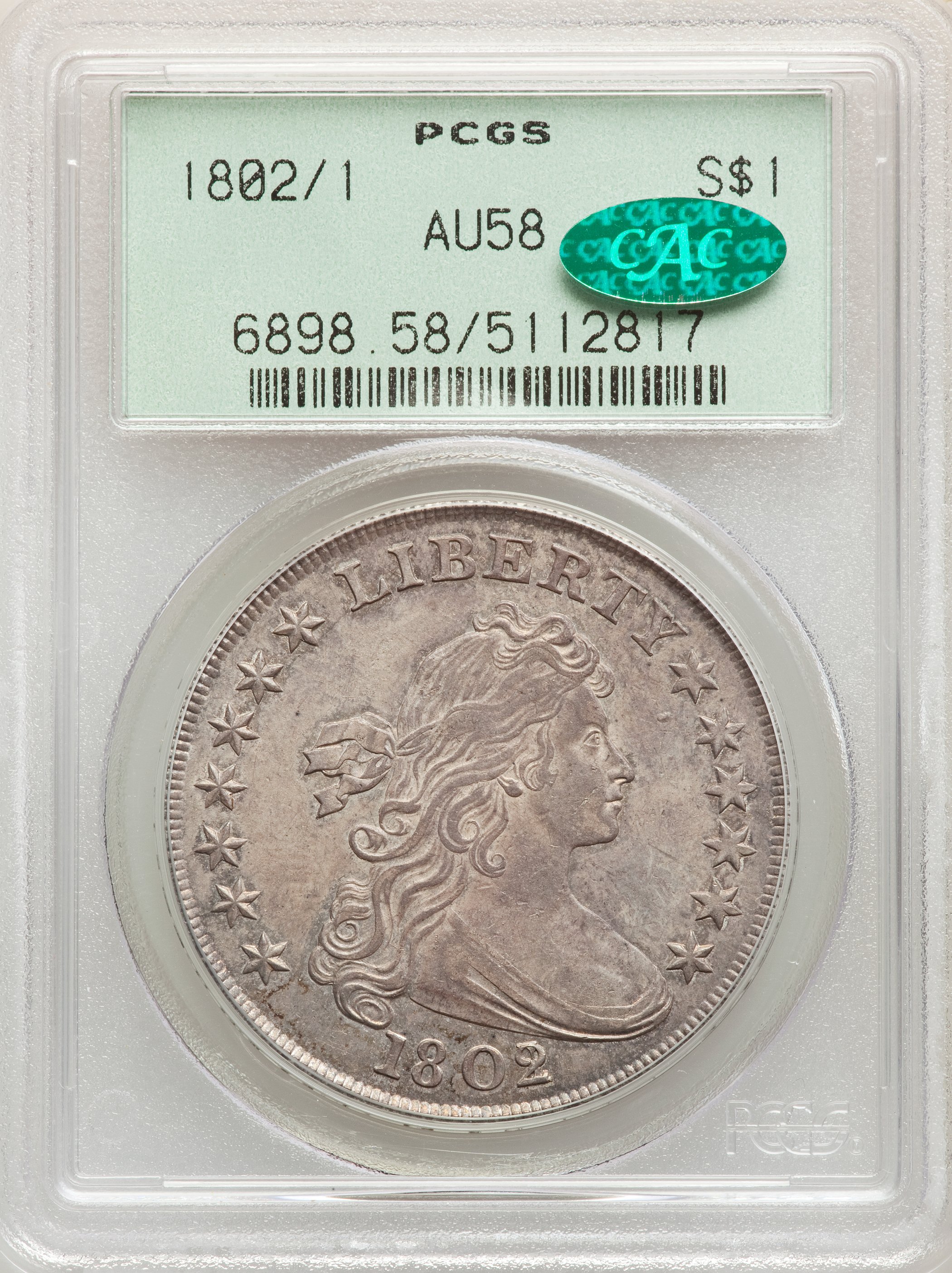 1802/1 $1  Wide Date, B-3, BB-234 MS63 thumbnail 14