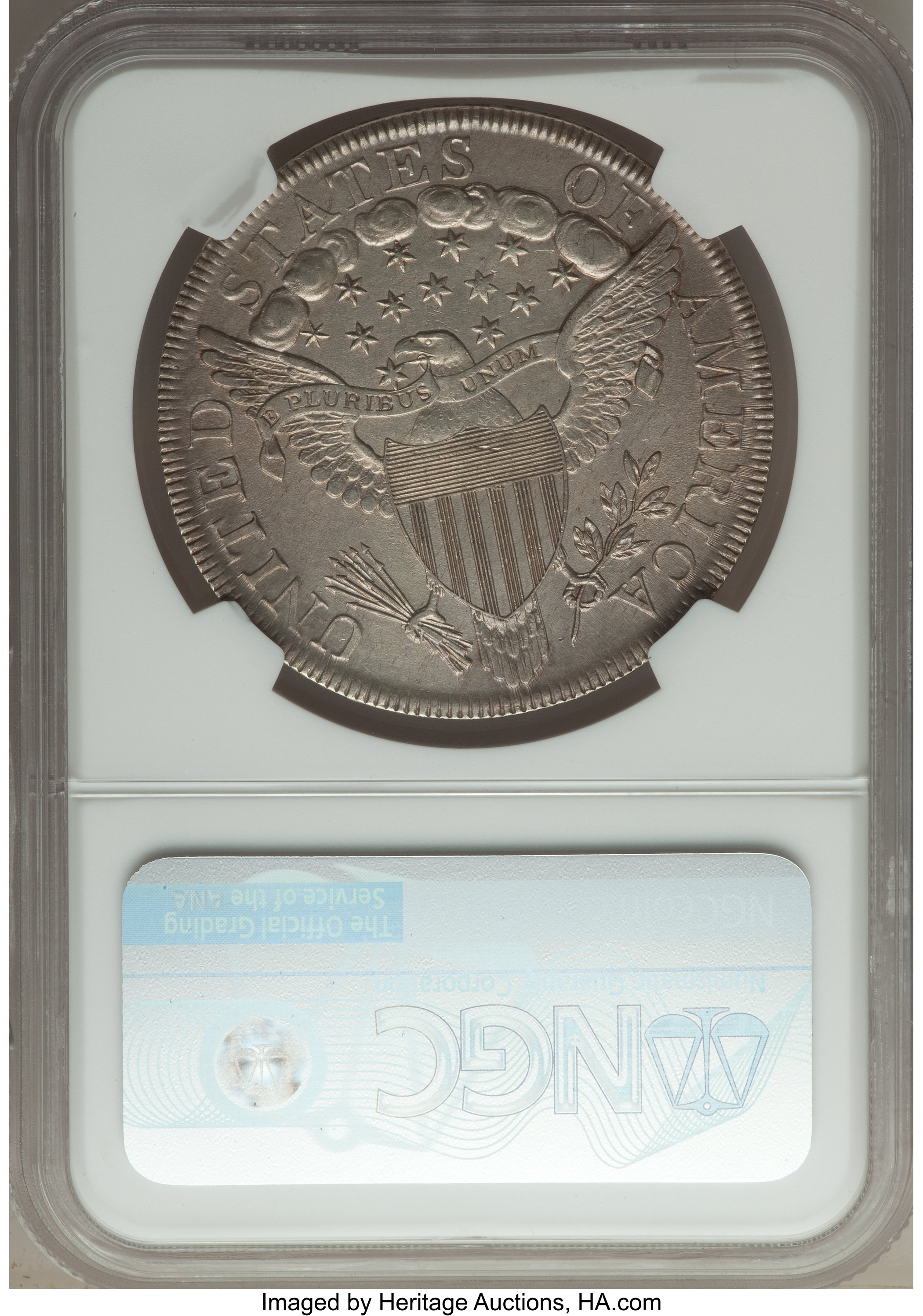 1799 $1  7x6 Stars, B-12, BB-160 AU55 CAC thumbnail 2