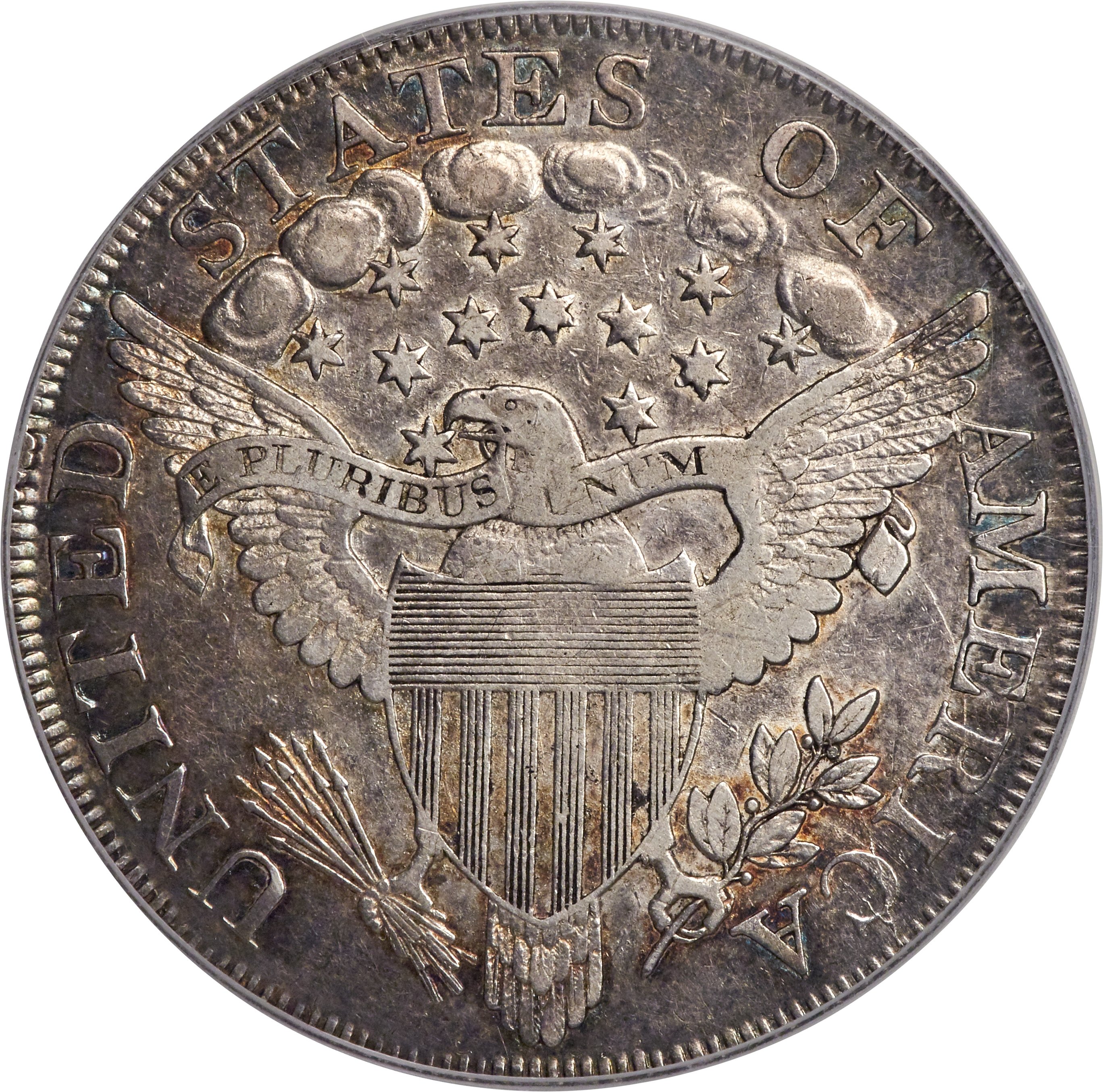 1800 $1  Wide Date, Low 8 XF40 CAC thumbnail 3