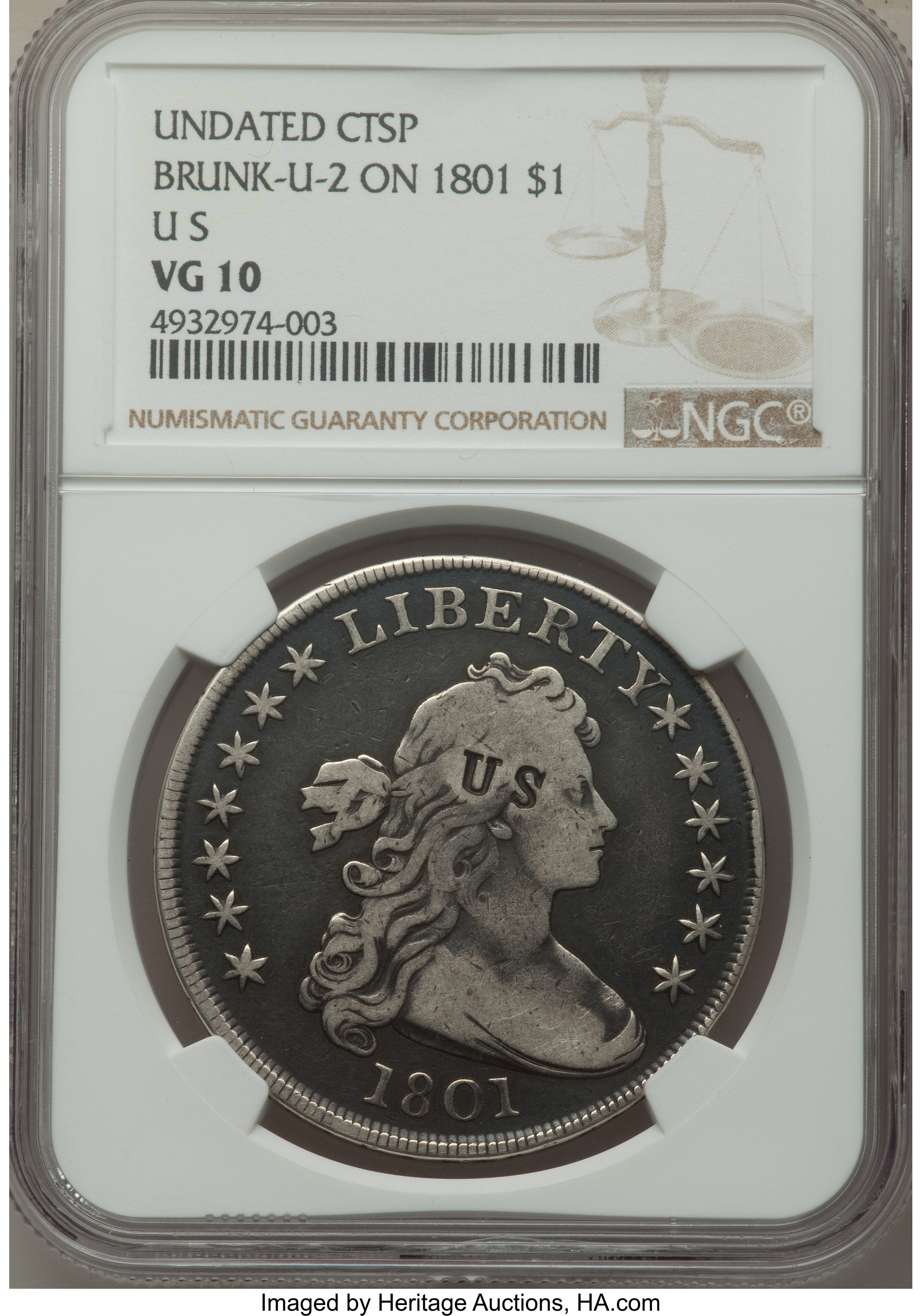 1801 $1  B-1, BB-211 AG3 CAC thumbnail 10