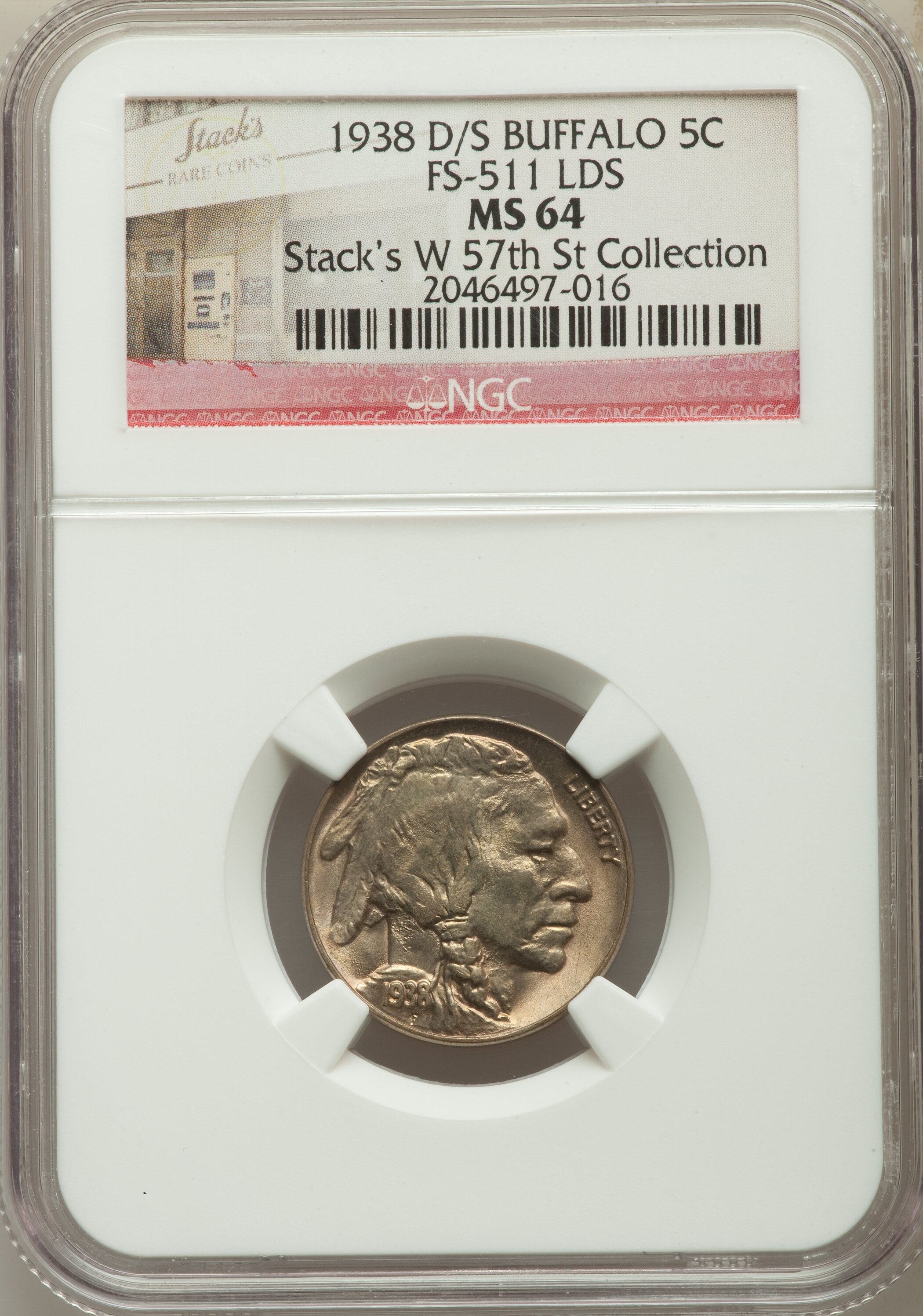 1938-D/S 5c Buffalo, OMM, FS-511 VG10 thumbnail 10