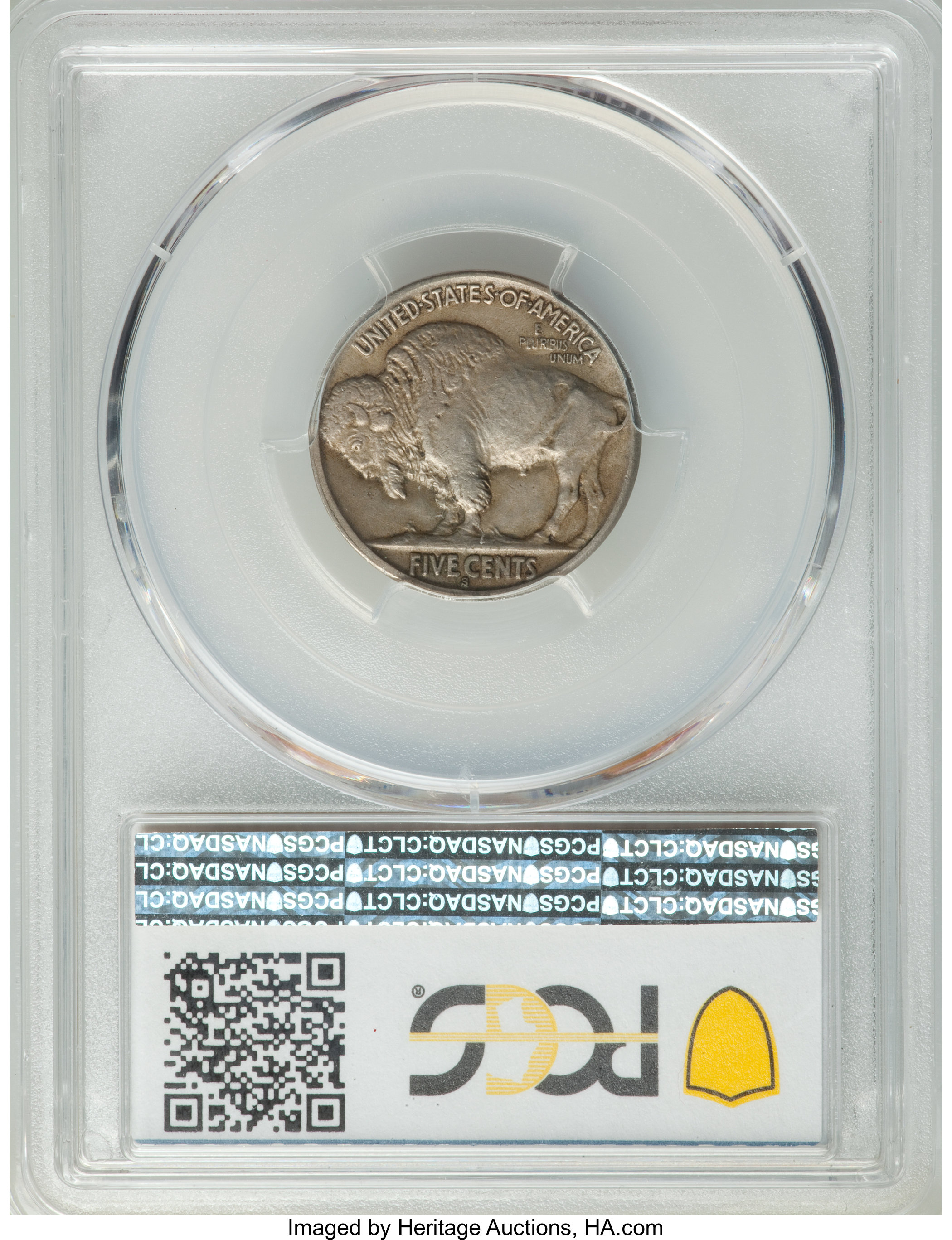 1917-S 5c 2 Feathers, FS-401 AU53 CAC thumbnail 4