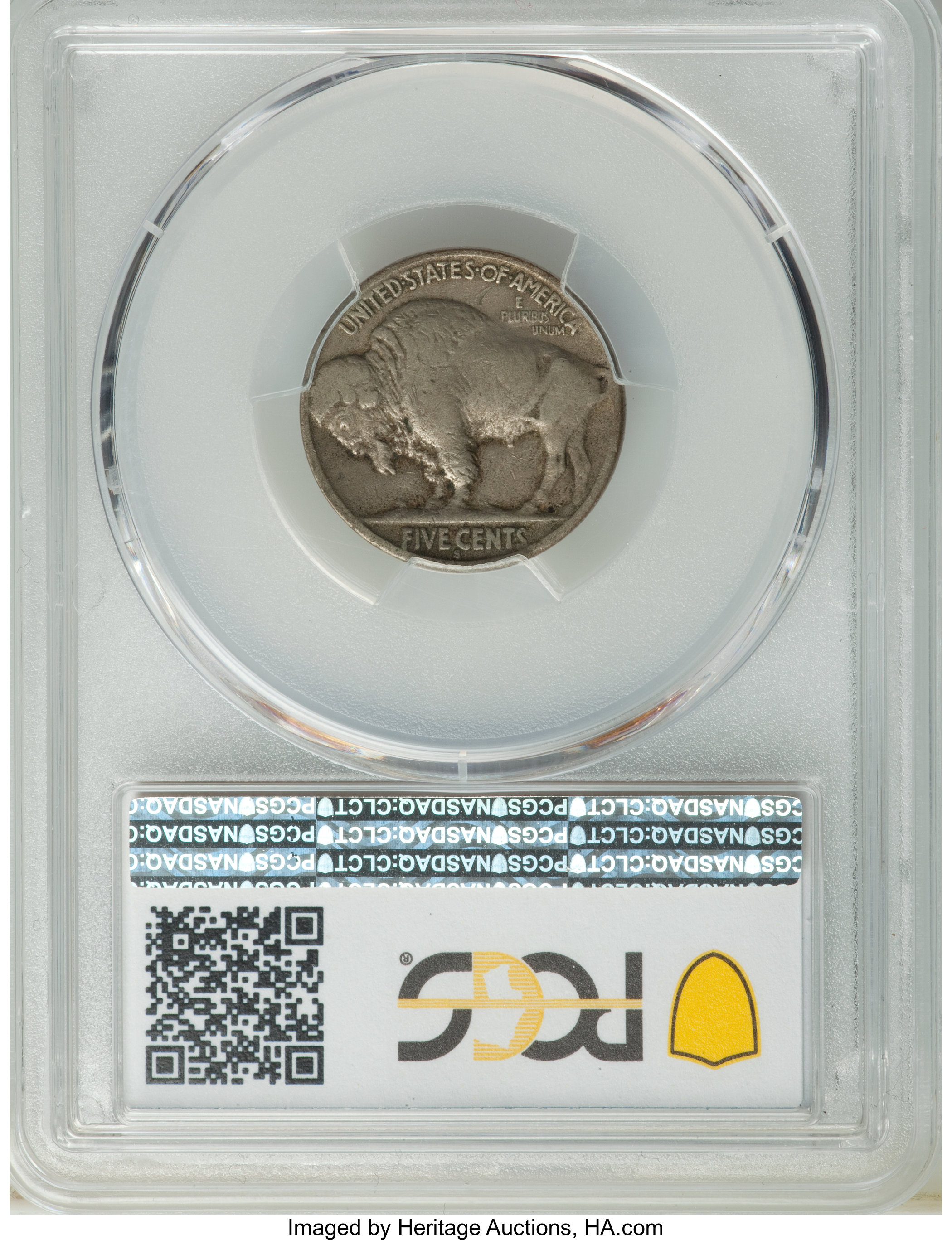 1917-S 5c 2 Feathers, FS-401 F12 CAC thumbnail 2