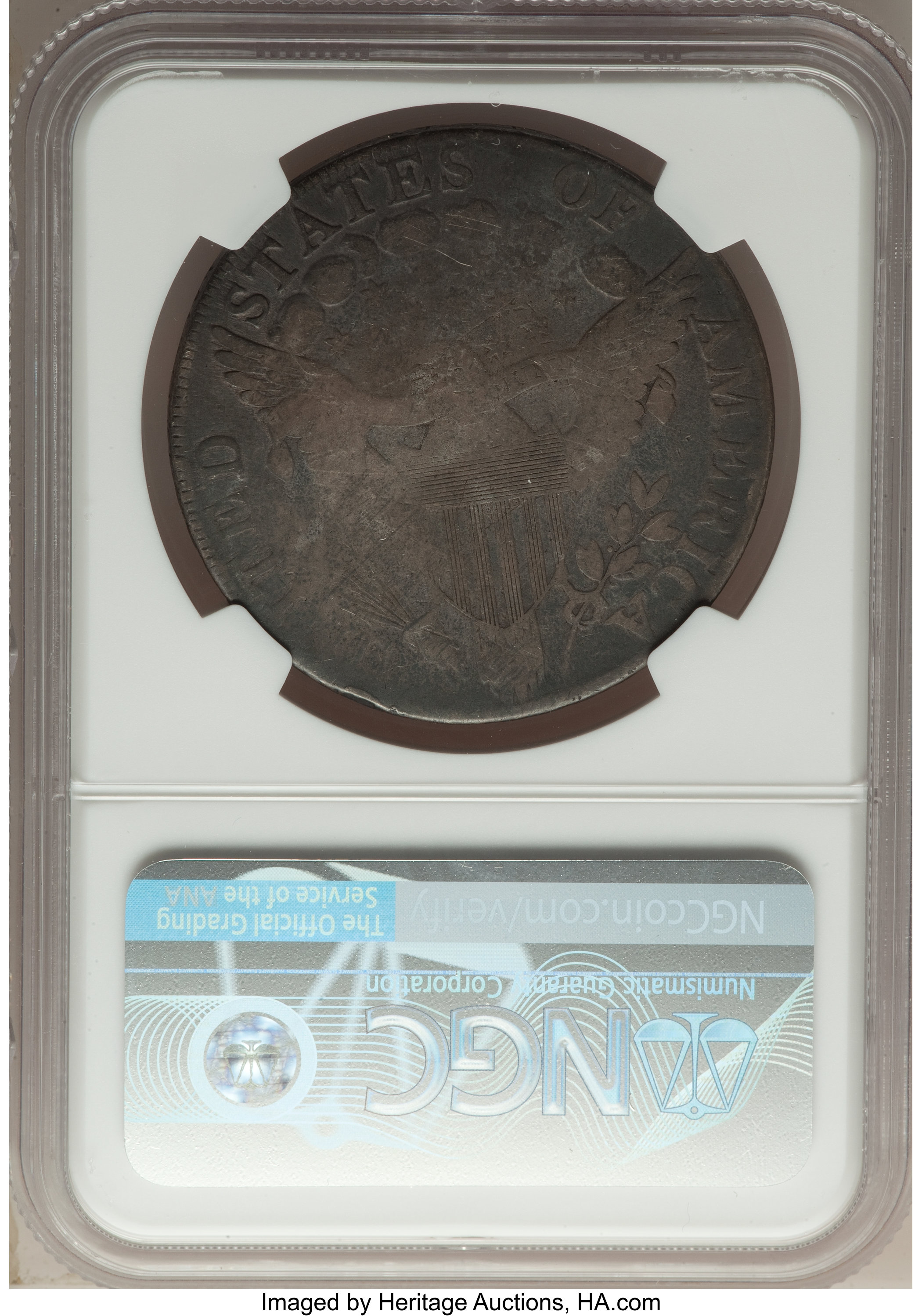 1798 $1  Large Eagle, Pointed 9, 10 Arrows, B-13, BB-108 AG3 CAC thumbnail 4