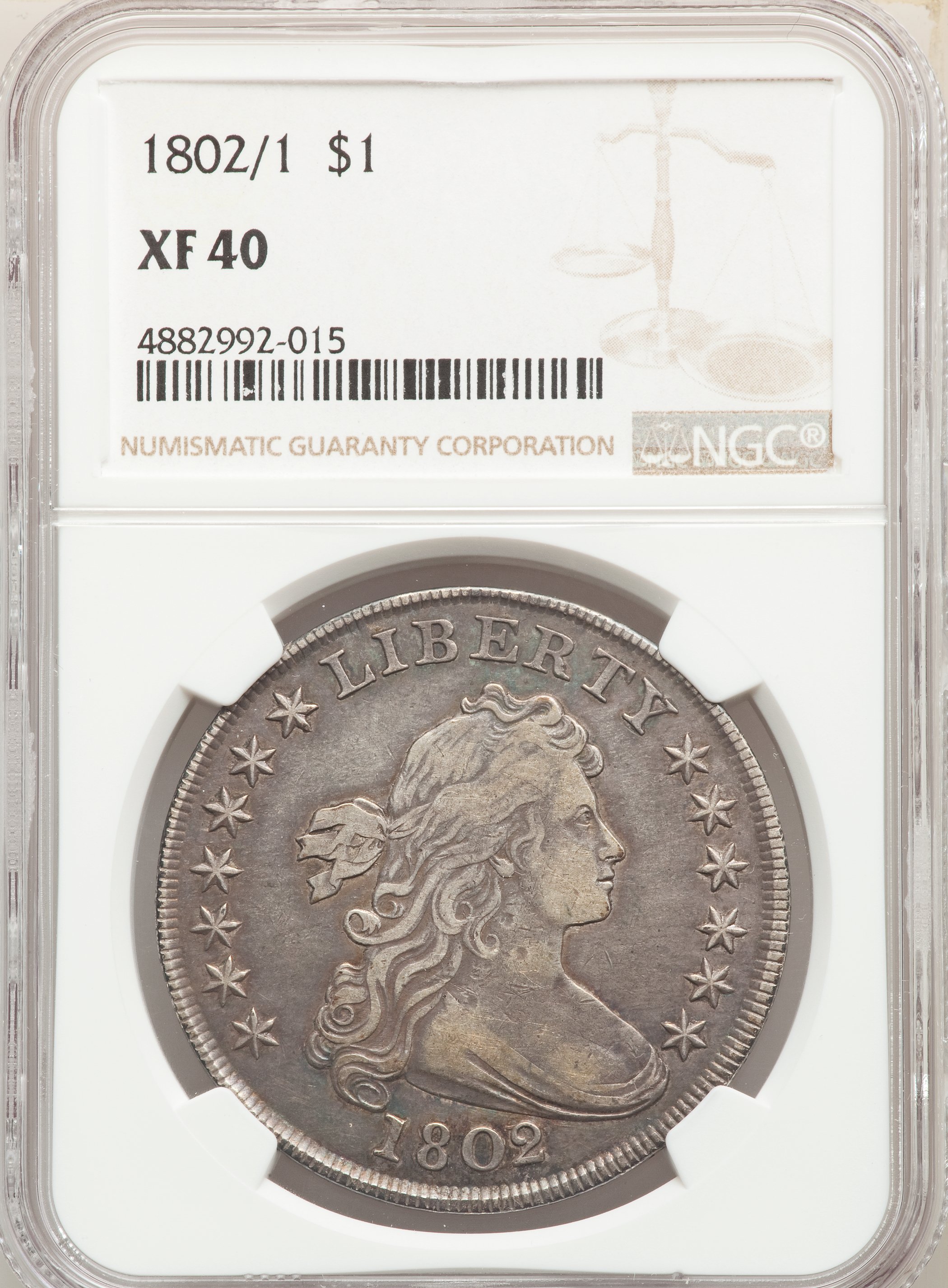 1802/1 $1  Wide Date, B-2, BB-233 AG3 thumbnail 23