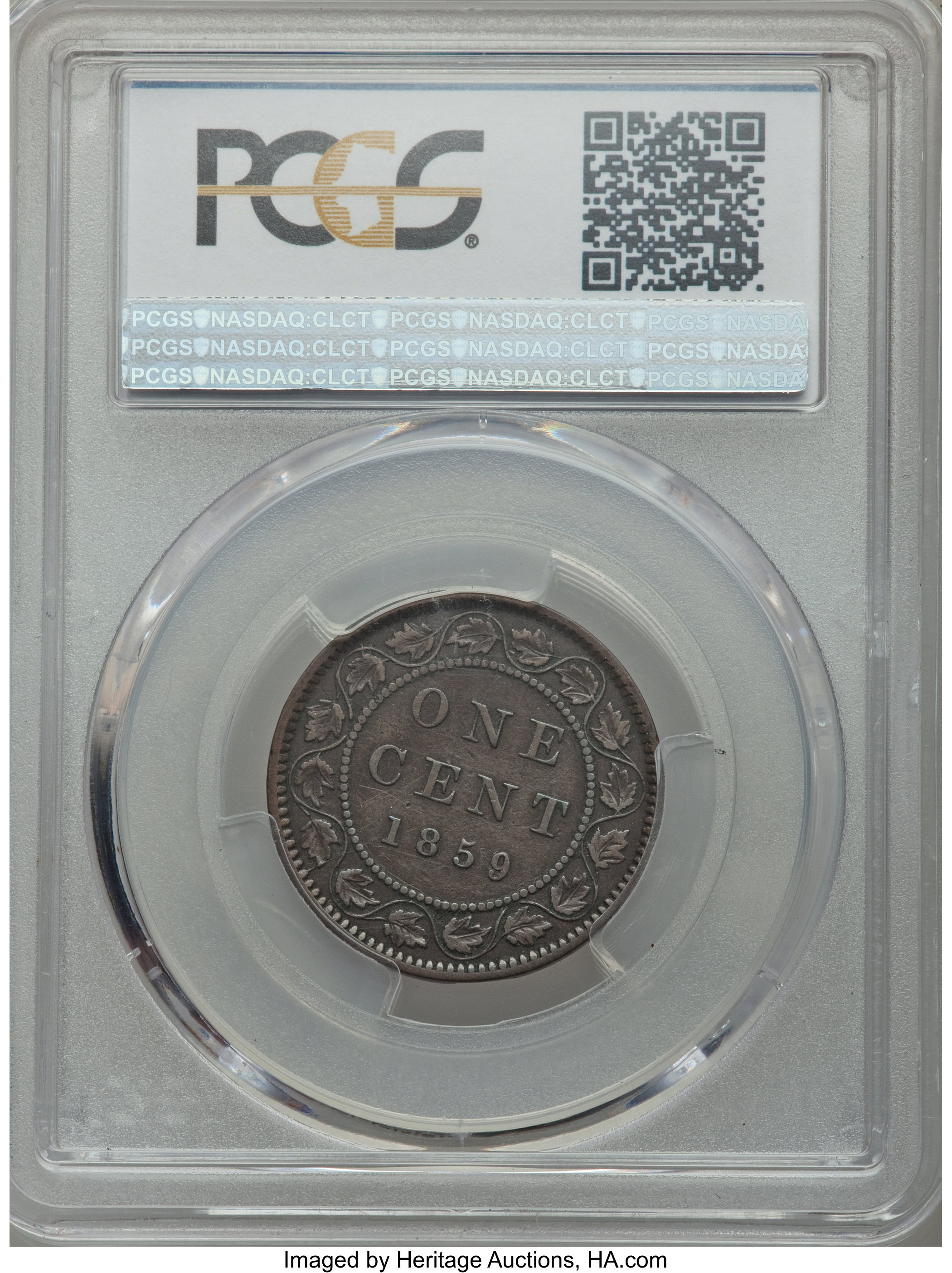 1859 1c Province of Canada, Narrow 9, TP-1 MS BN F12 BN thumbnail 2
