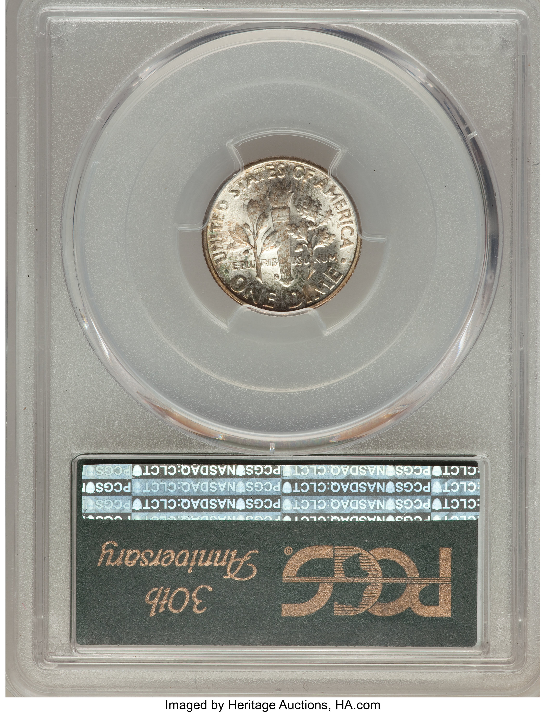 1950-S/S 10c S/Inverted S, FS-501 MS67 thumbnail 2