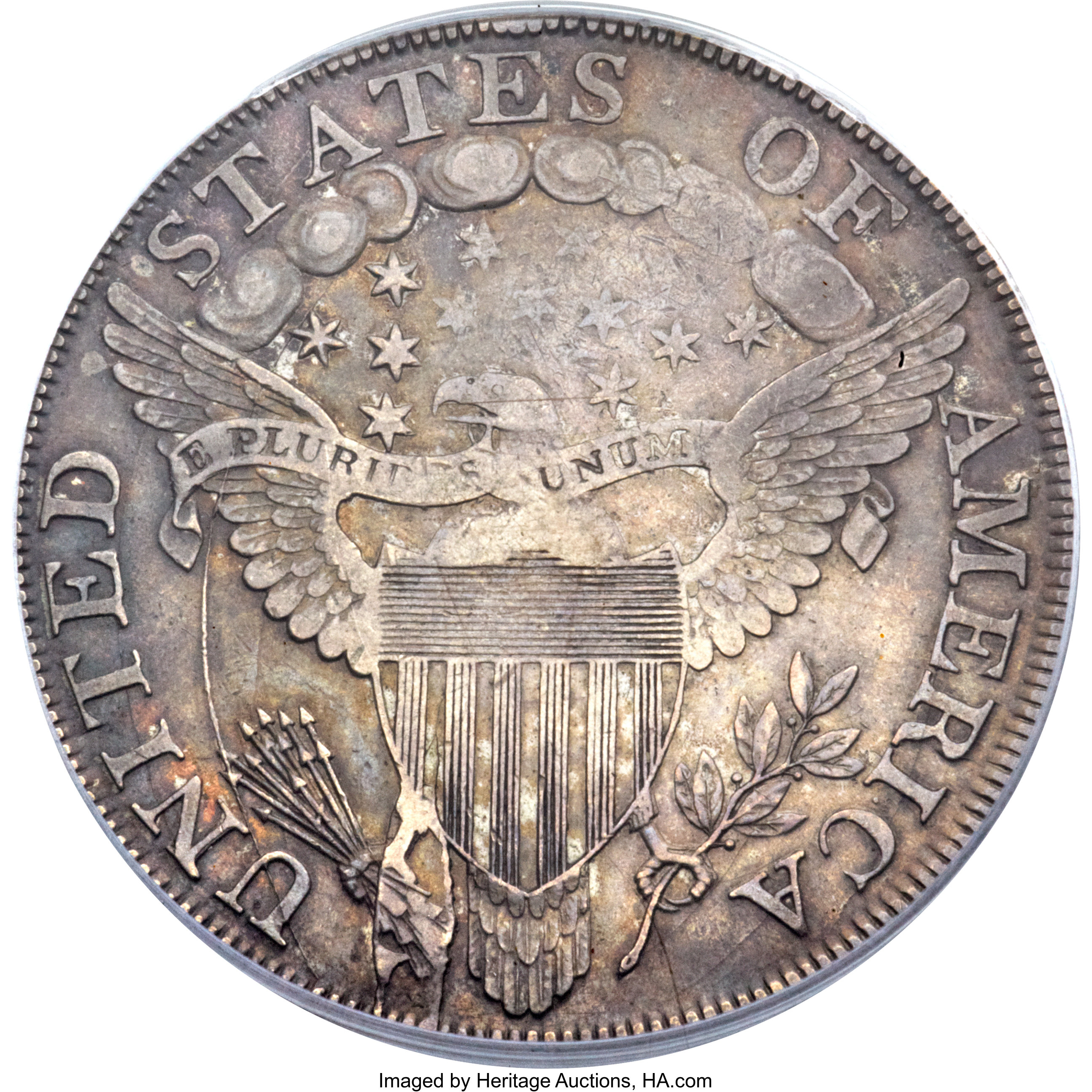 1798 $1  Large Eagle, Pointed 9, Close Date, B-28, BB-118 XF40 thumbnail 16