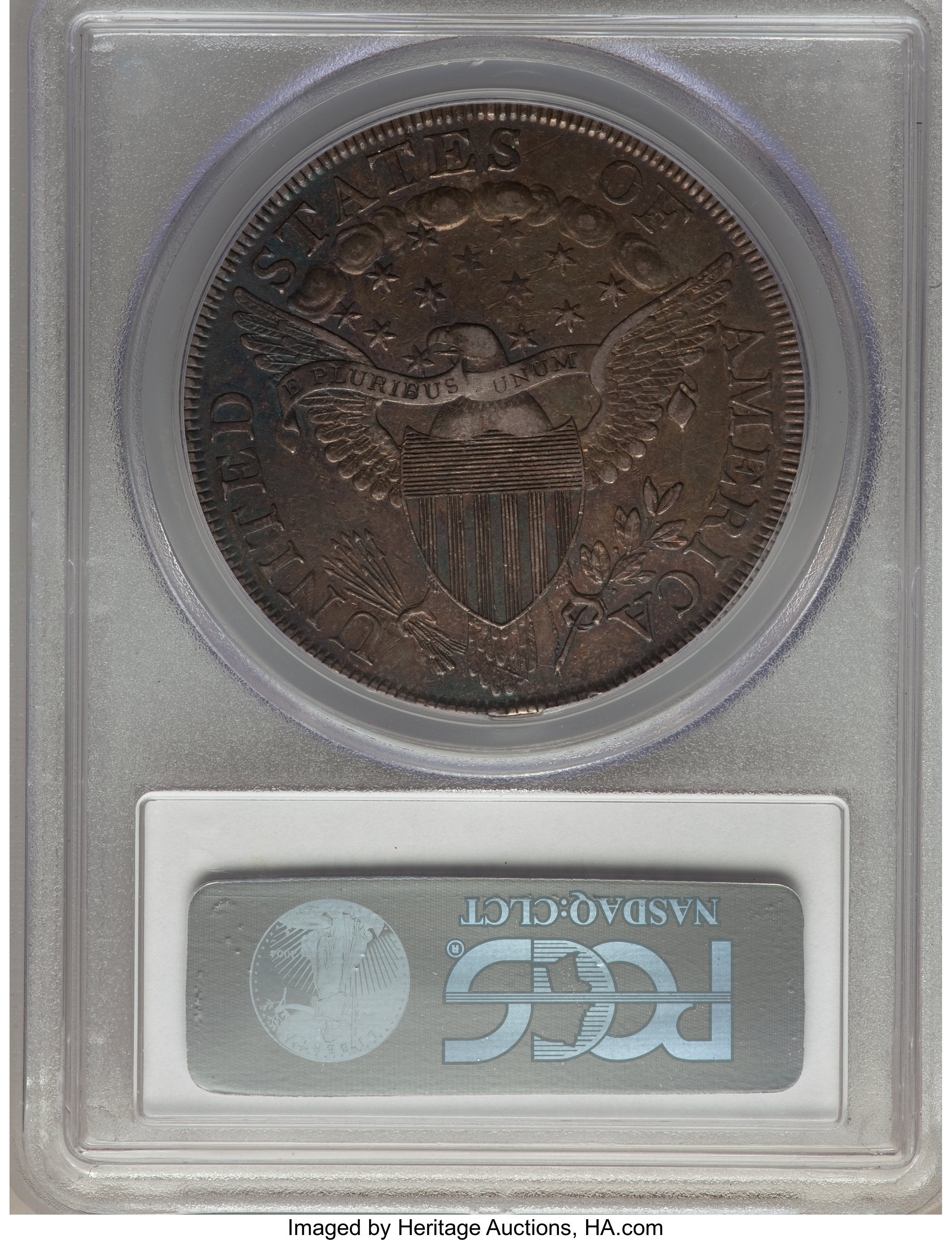 1798 $1  Large Eagle, Pointed 9, Close Date, B-26, BB-114 AU50 thumbnail 3