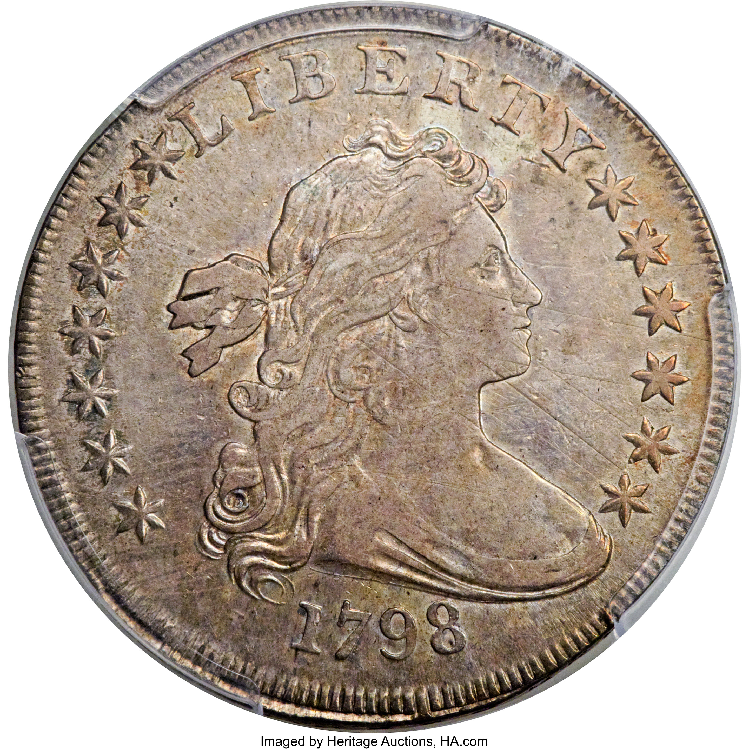 1798 $1  Large Eagle, Pointed 9, Close Date, B-9, BB-121 MS thumbnail 20