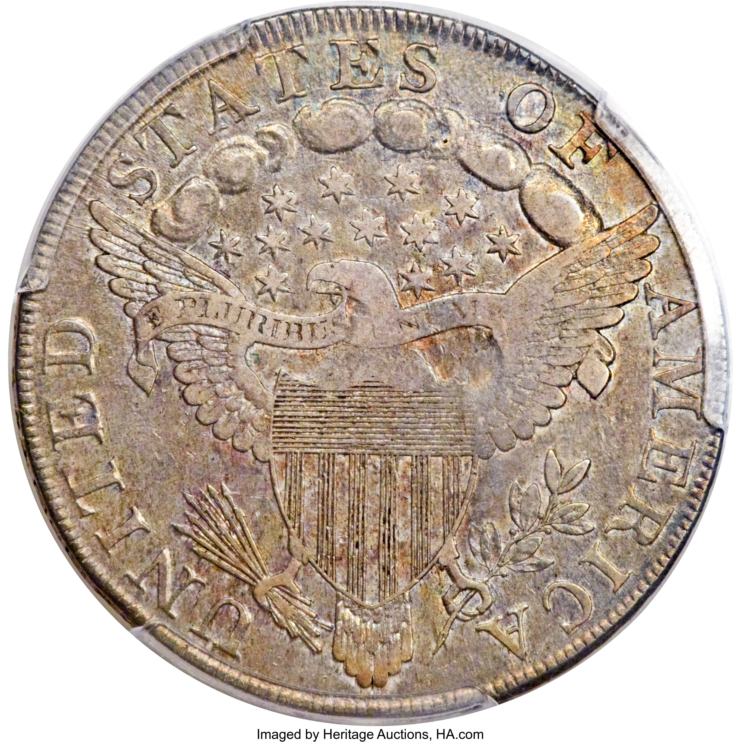 1798 $1  Large Eagle, Pointed 9, Close Date, B-9, BB-121 MS thumbnail 18