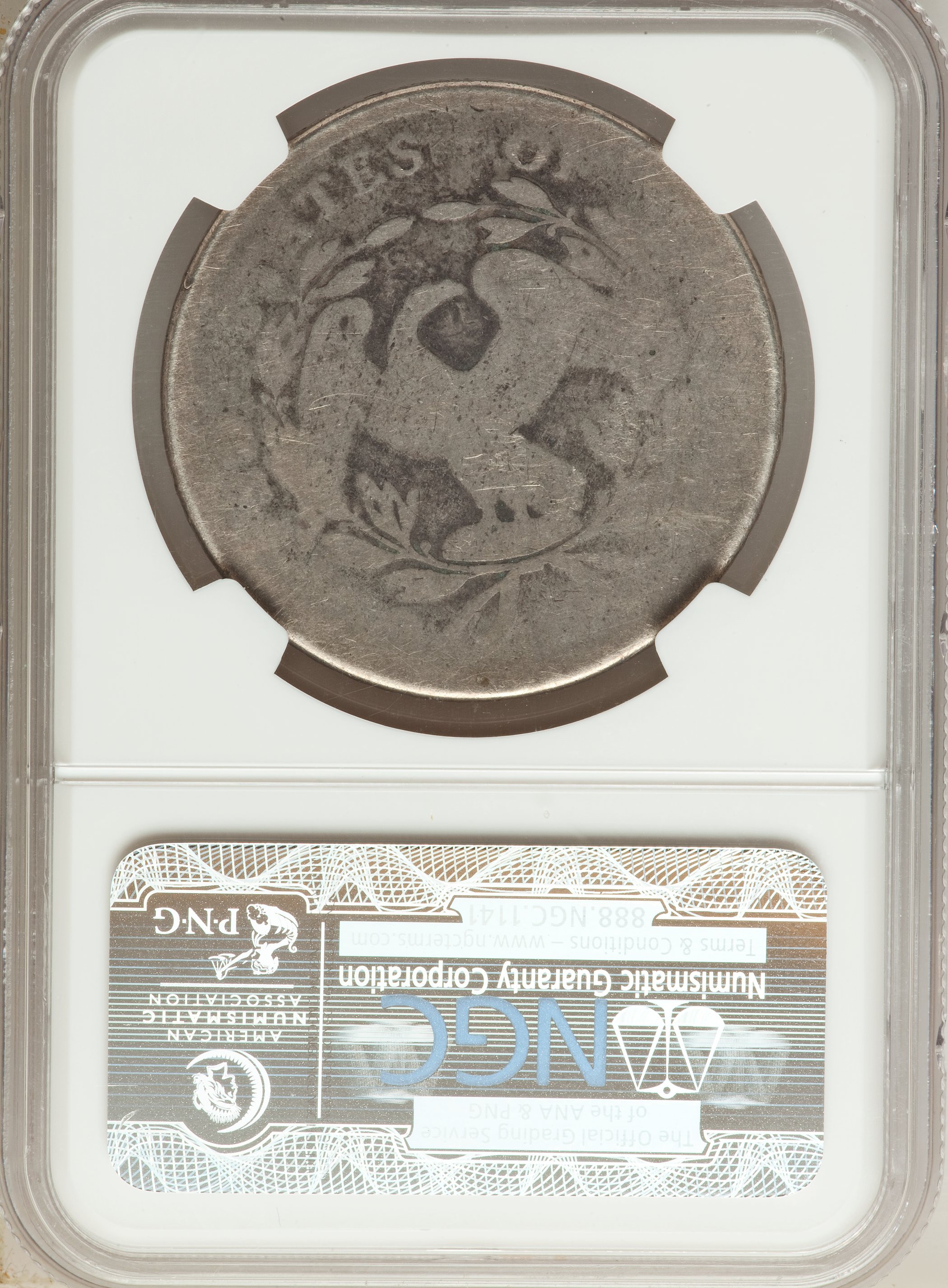 1795 $1  Flowing Hair, 3 Leaves, B-5, BB-27 P1 thumbnail 2