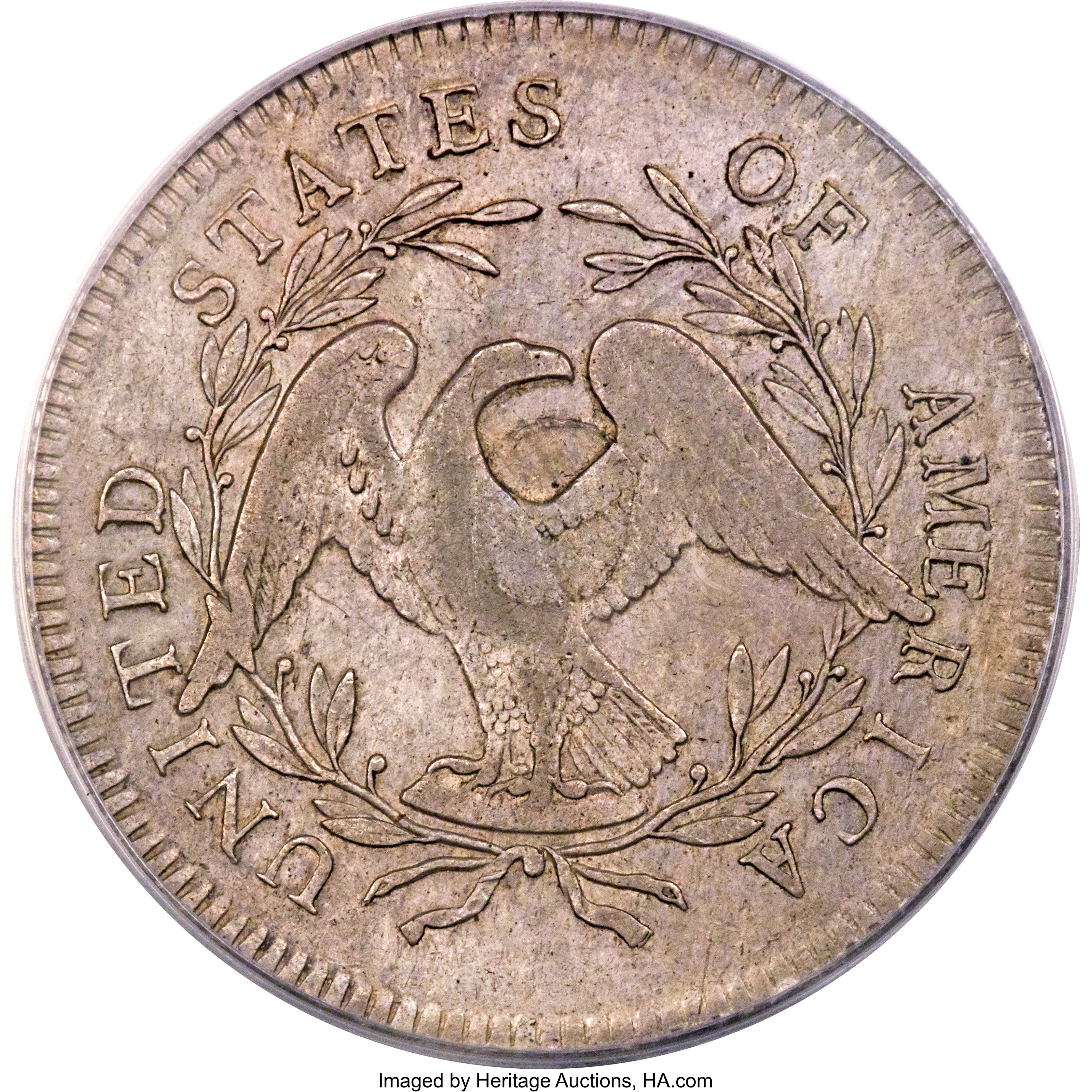 1795 $1  Flowing Hair, Silver Plug, 2 Leaves, B-3, BB-11 XF45 thumbnail 8