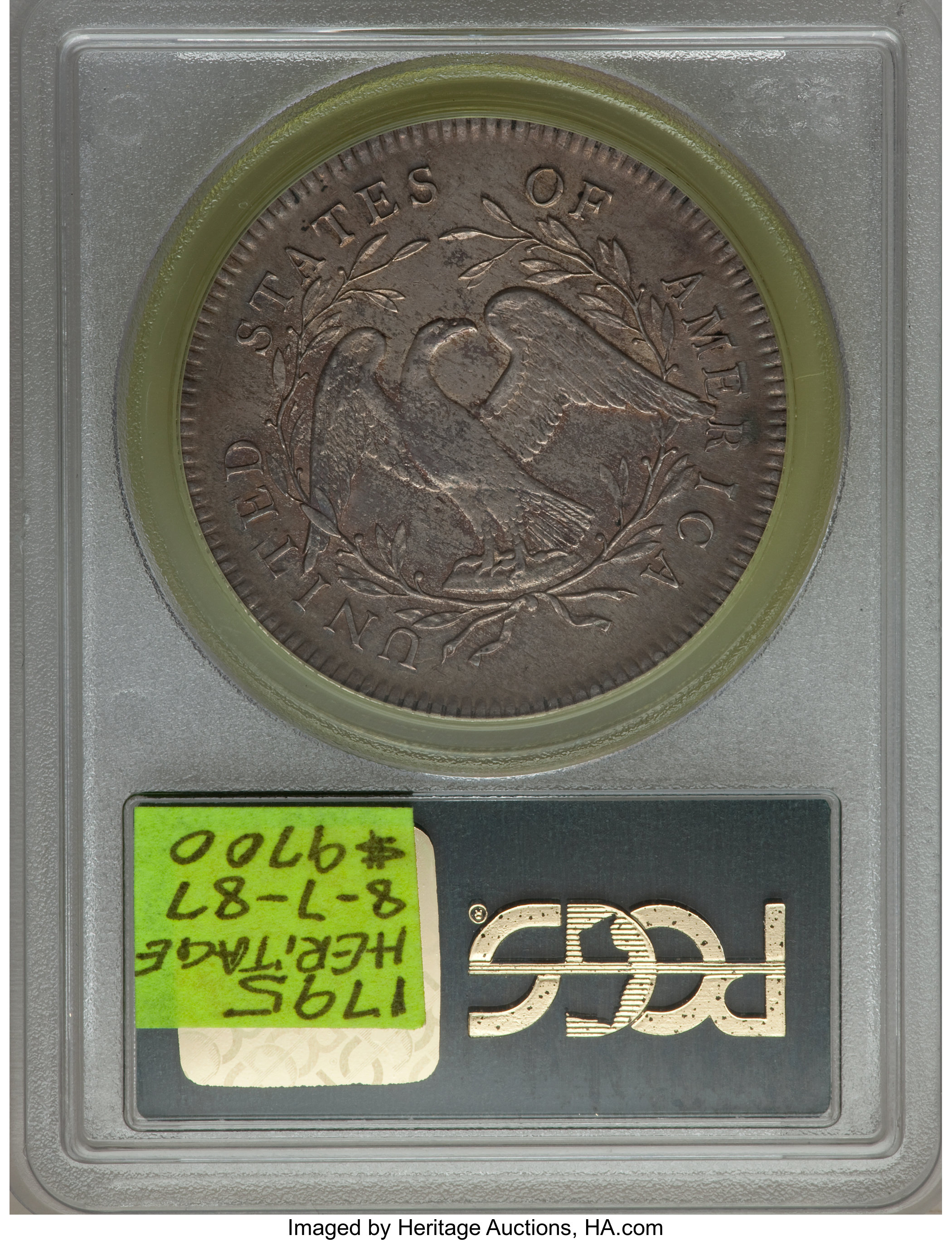 1795 $1  Flowing Hair, 2 Leaves, B-4, BB-14 MS64 thumbnail 13