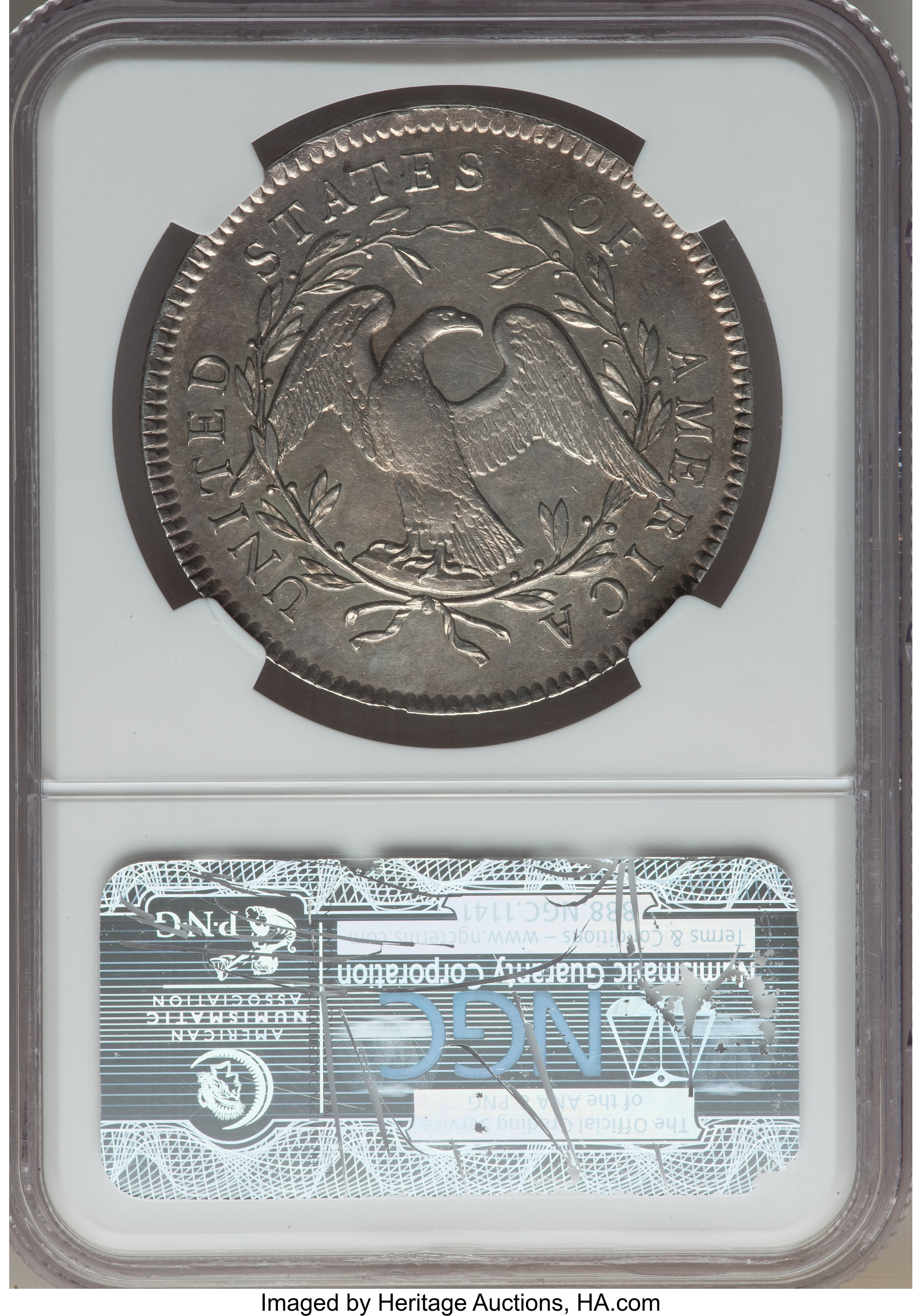 1795 $1  Flowing Hair, 2 Leaves MS61 CAC thumbnail 4