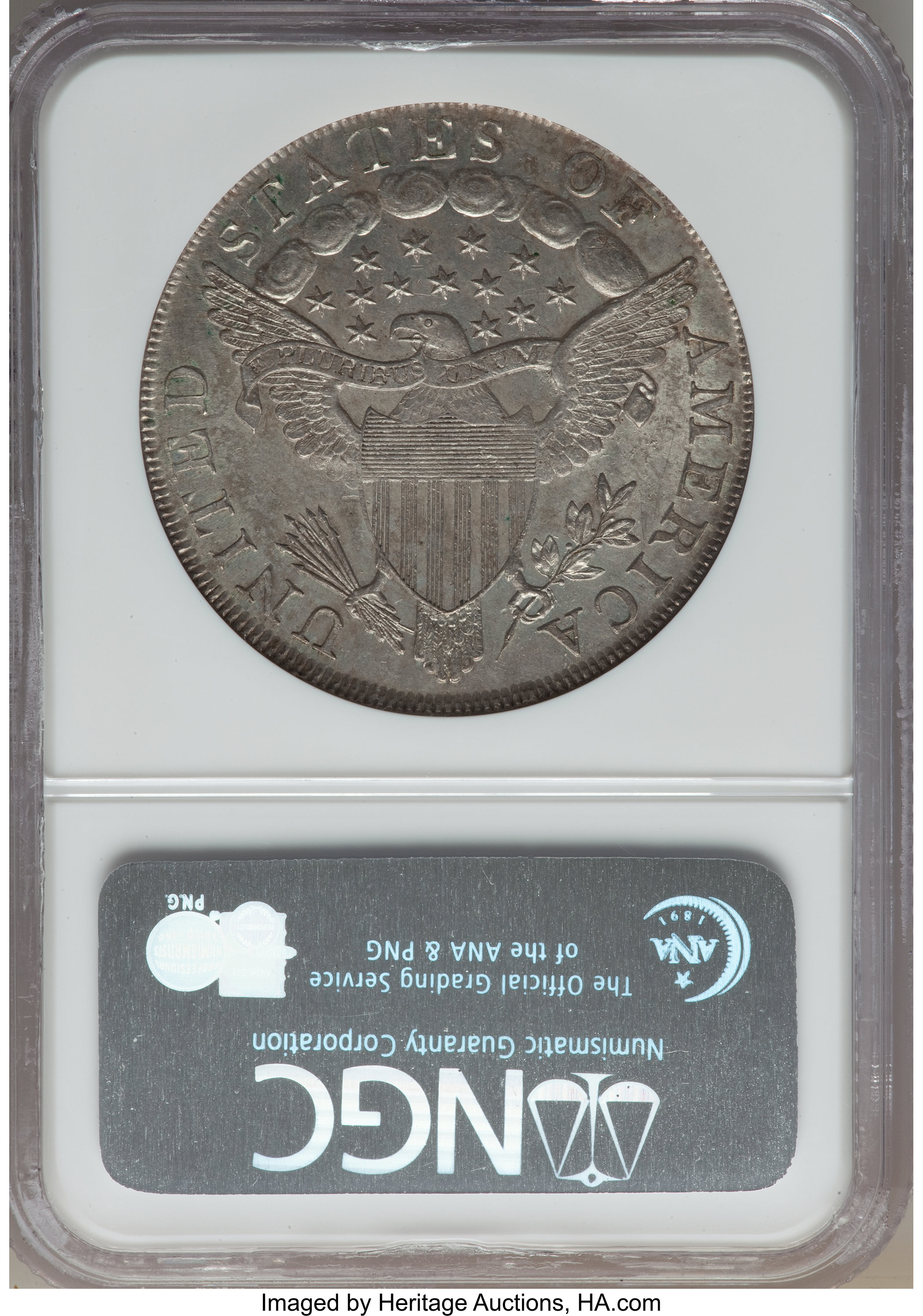1798 $1  Large Eagle, Pointed 9, Close Date, B-9, BB-121 MS62 thumbnail 2