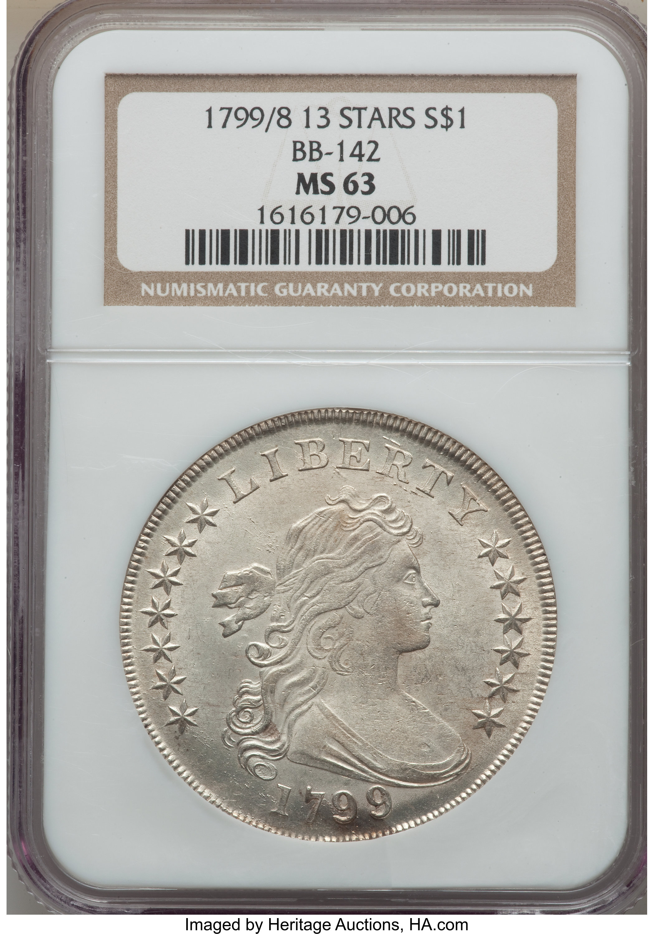 1799/8 $1  13 Stars Reverse MS65 CAC thumbnail 4