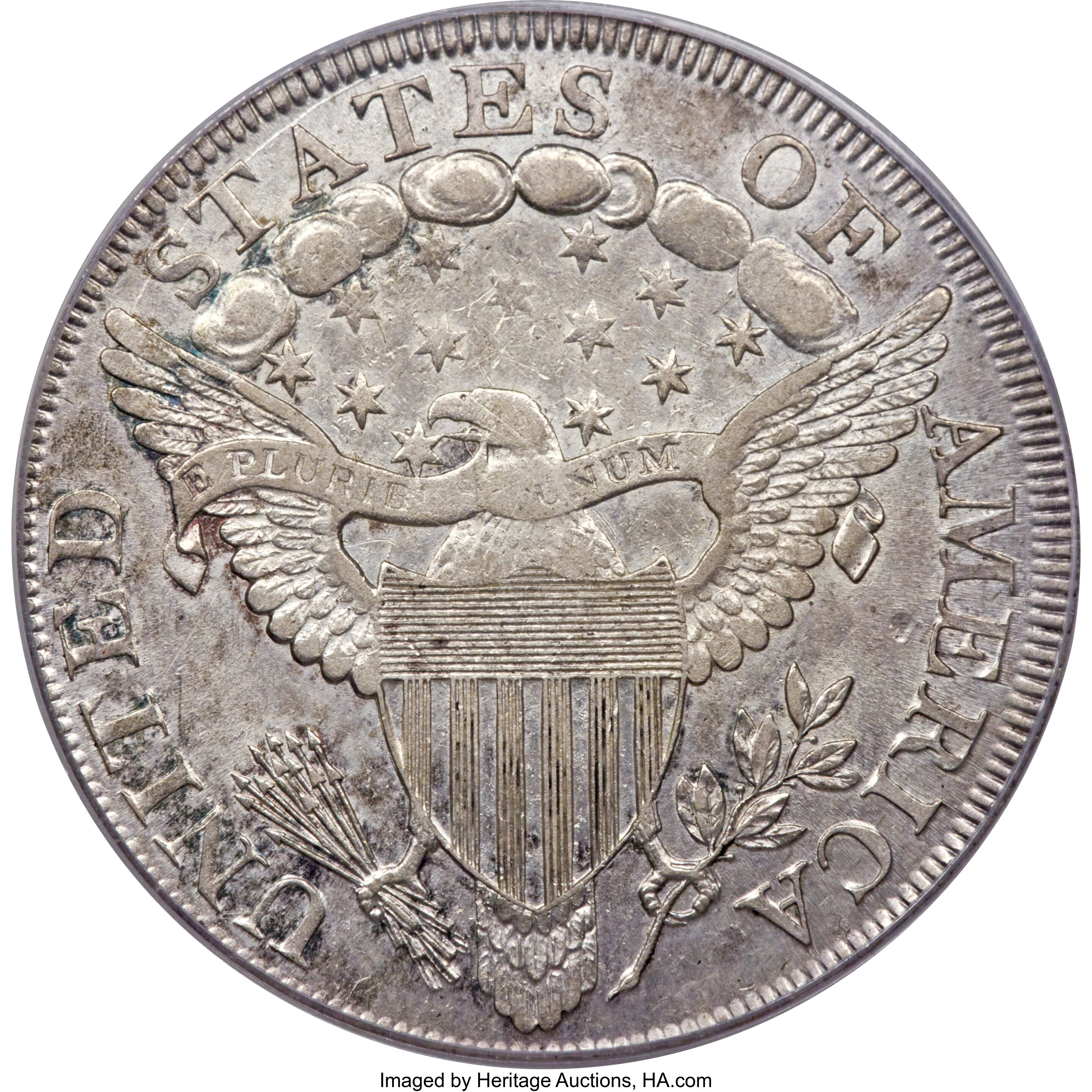 1798 $1  Large Eagle, Pointed 9, Close Date, B-29, BB-119 AU58 thumbnail 14