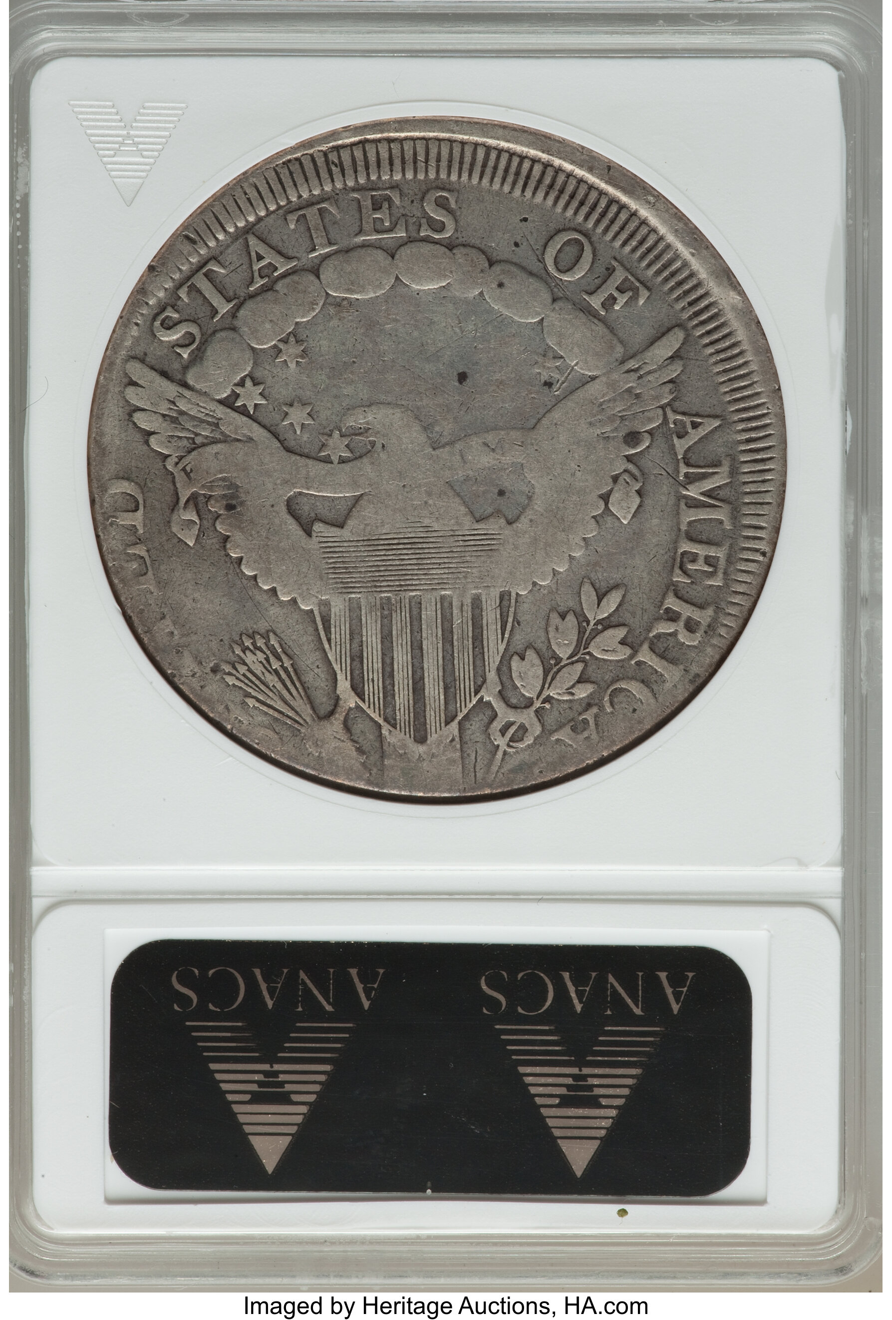 1798 $1  Large Eagle, Pointed 9, Wide Date, B-12, BB-120 VG10 CAC thumbnail 4