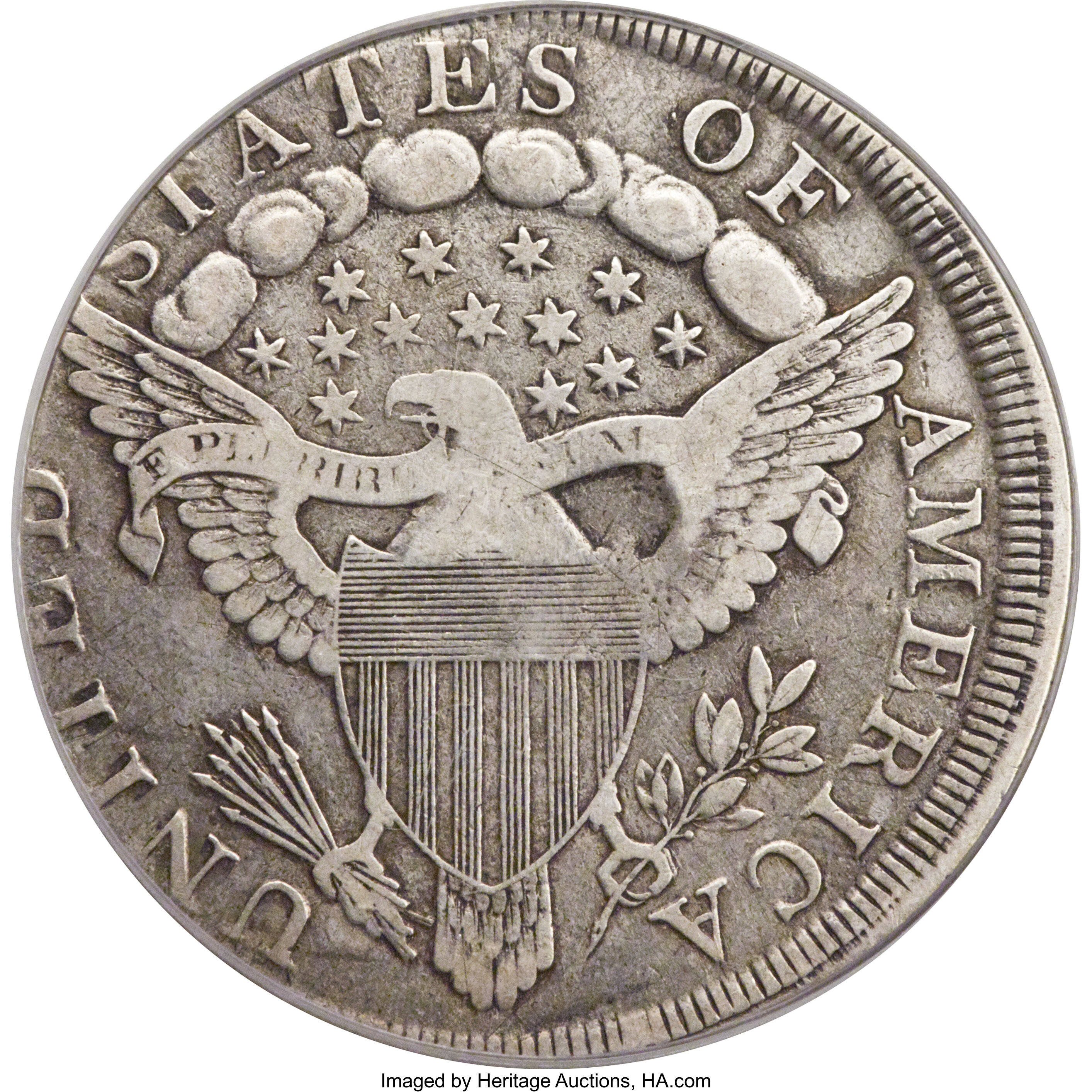 1798 $1  Large Eagle, Pointed 9, Close Date, B-9, BB-121 VG10 thumbnail 23