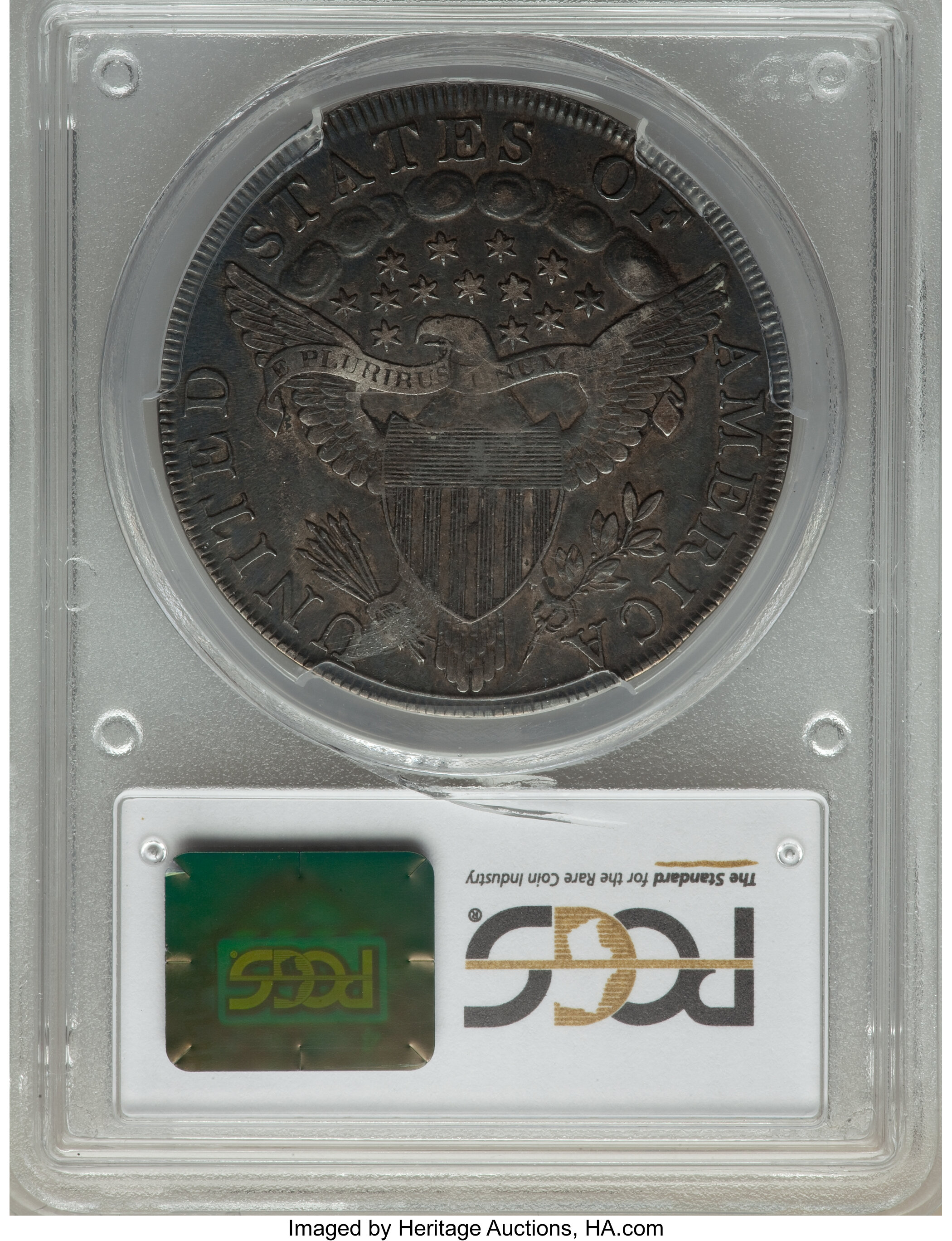 1798 $1  Large Eagle, Pointed 9, Close Date, B-9, BB-121 XF45 CAC thumbnail 10