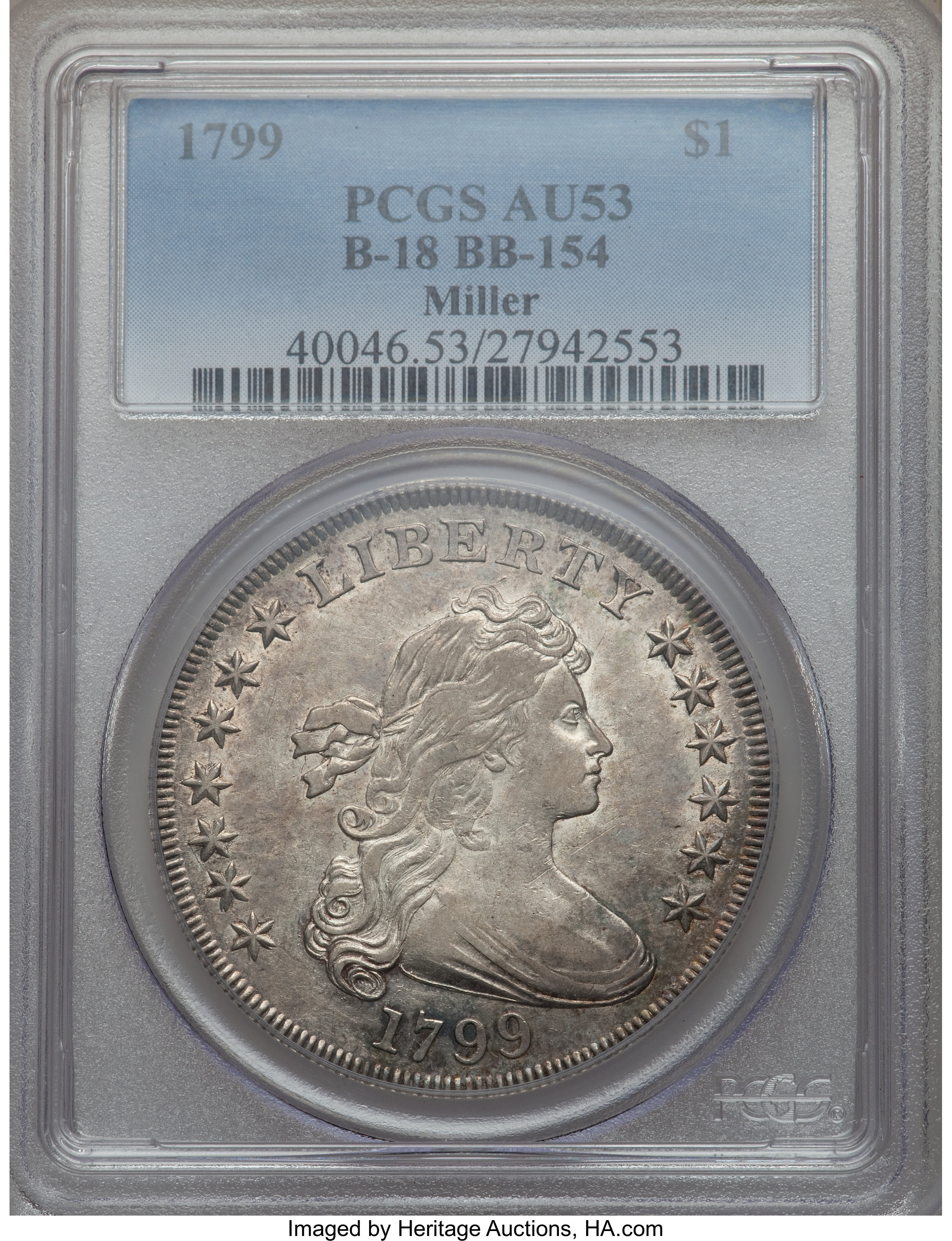 1799 $1  7x6 Stars, B-18, BB-154 MS60 thumbnail 20