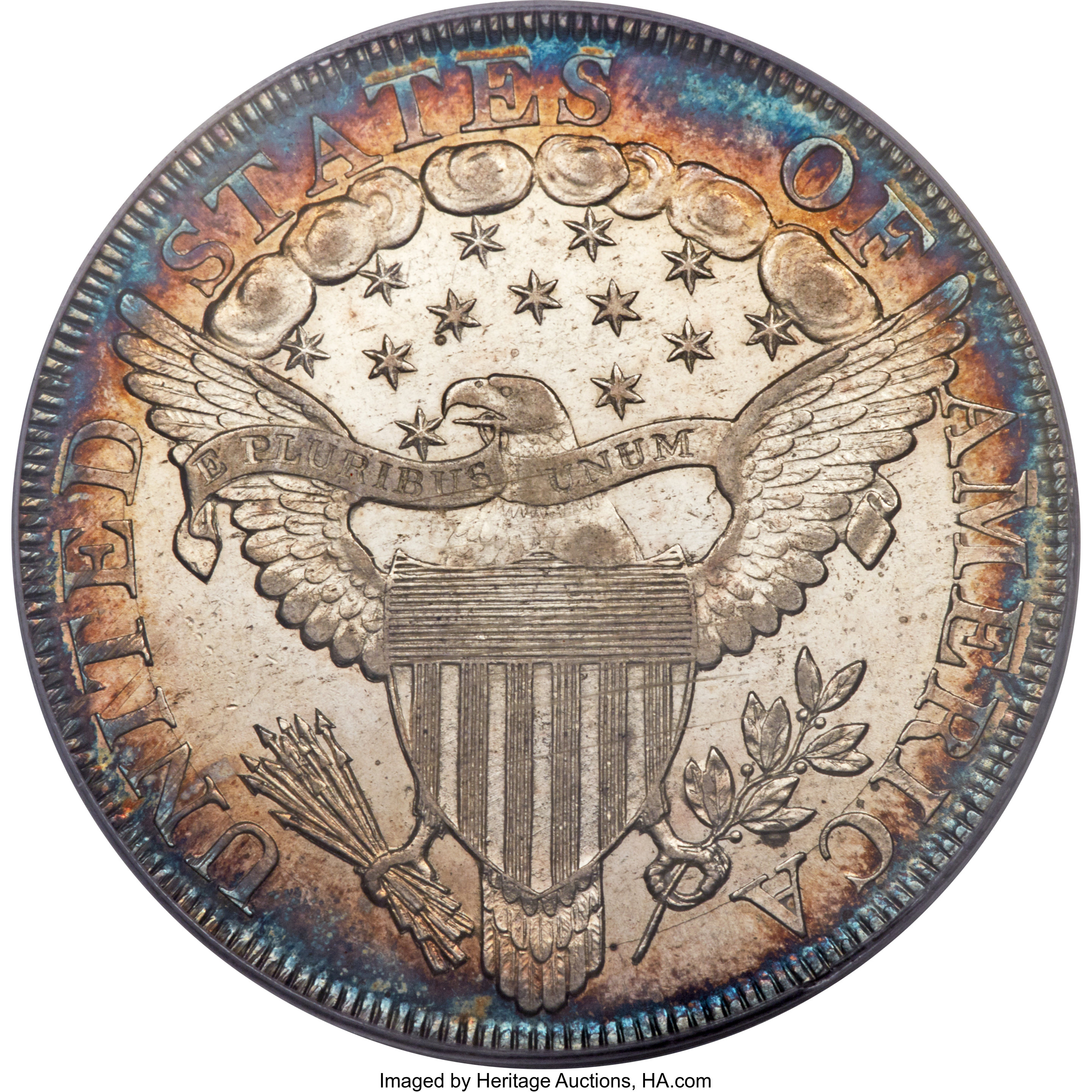1799 $1  7x6 Stars, B-7, BB-156 AU55 thumbnail 4