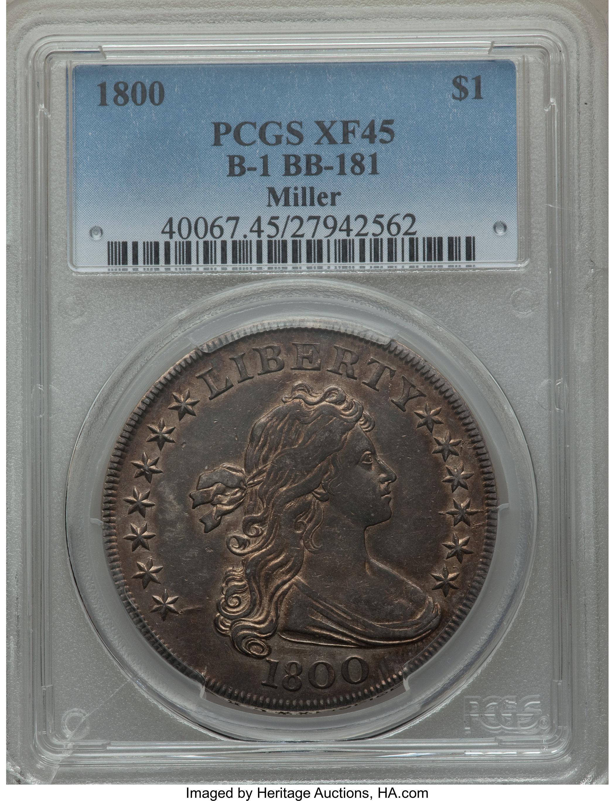 1800 $1  B-1, BB-181 MS63 CAC thumbnail 26