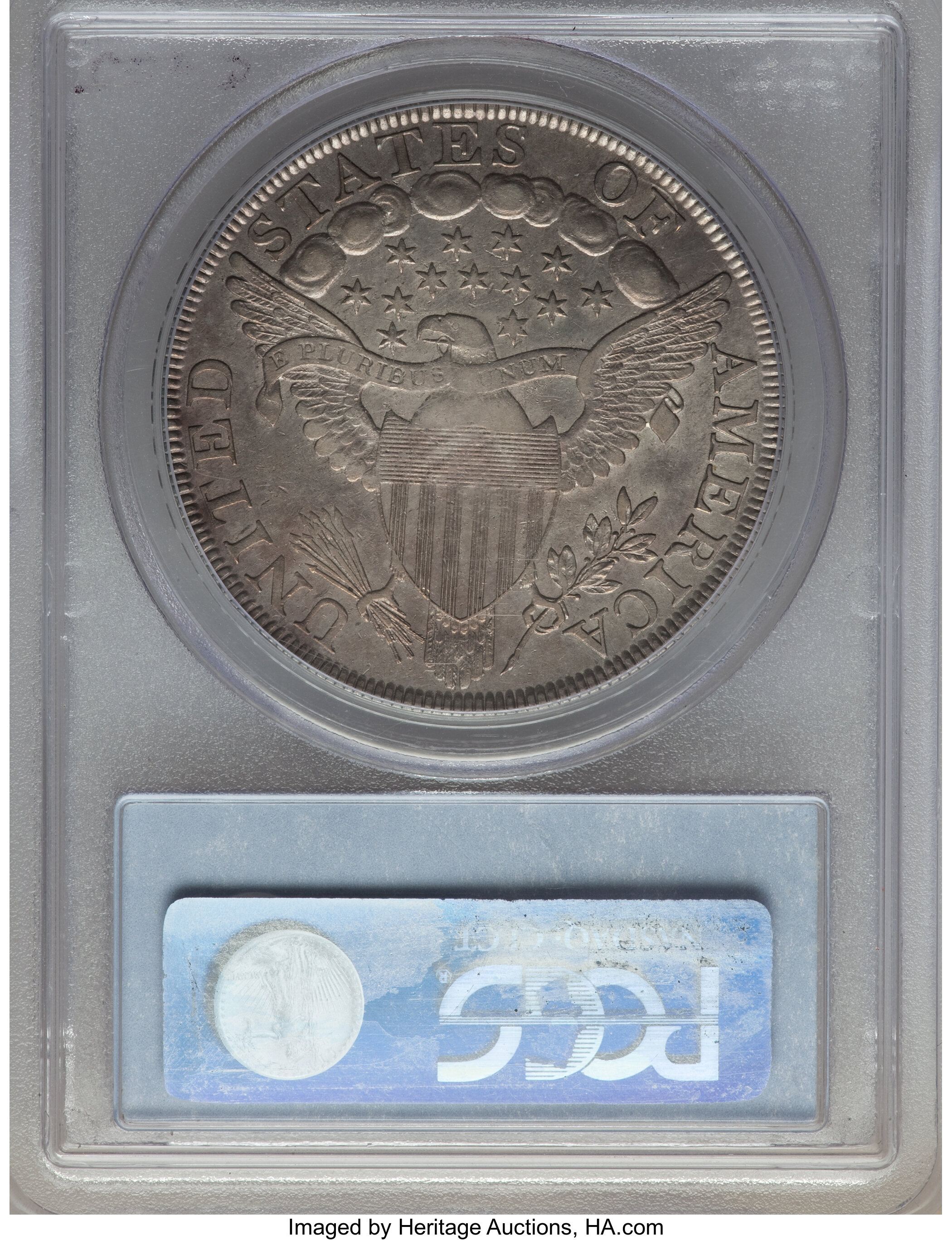 1798 $1  Large Eagle, Pointed 9, Wide Date, B-22, BB-104 AU50 CAC thumbnail 24