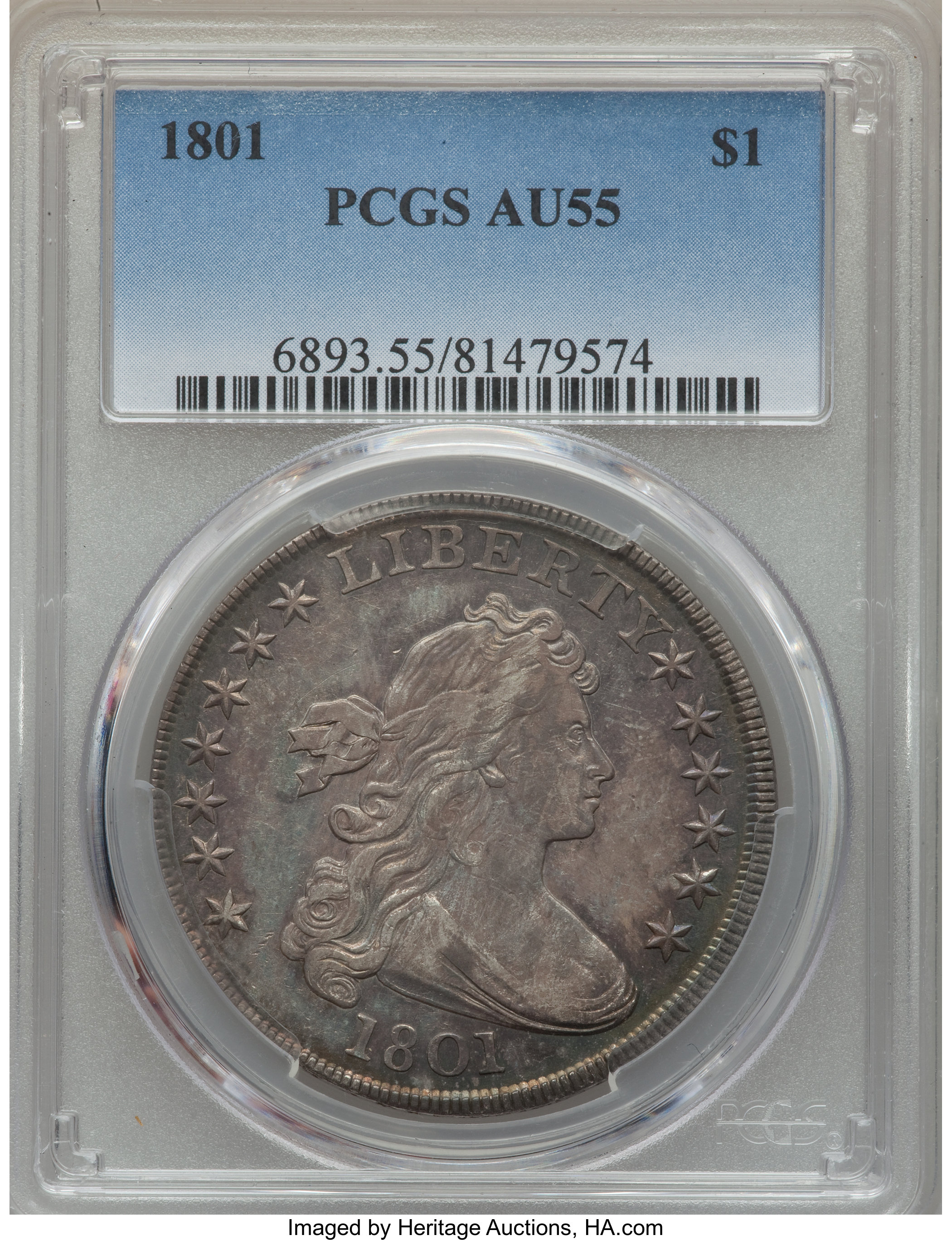 1801 $1  B-1, BB-211 MS64 thumbnail 11