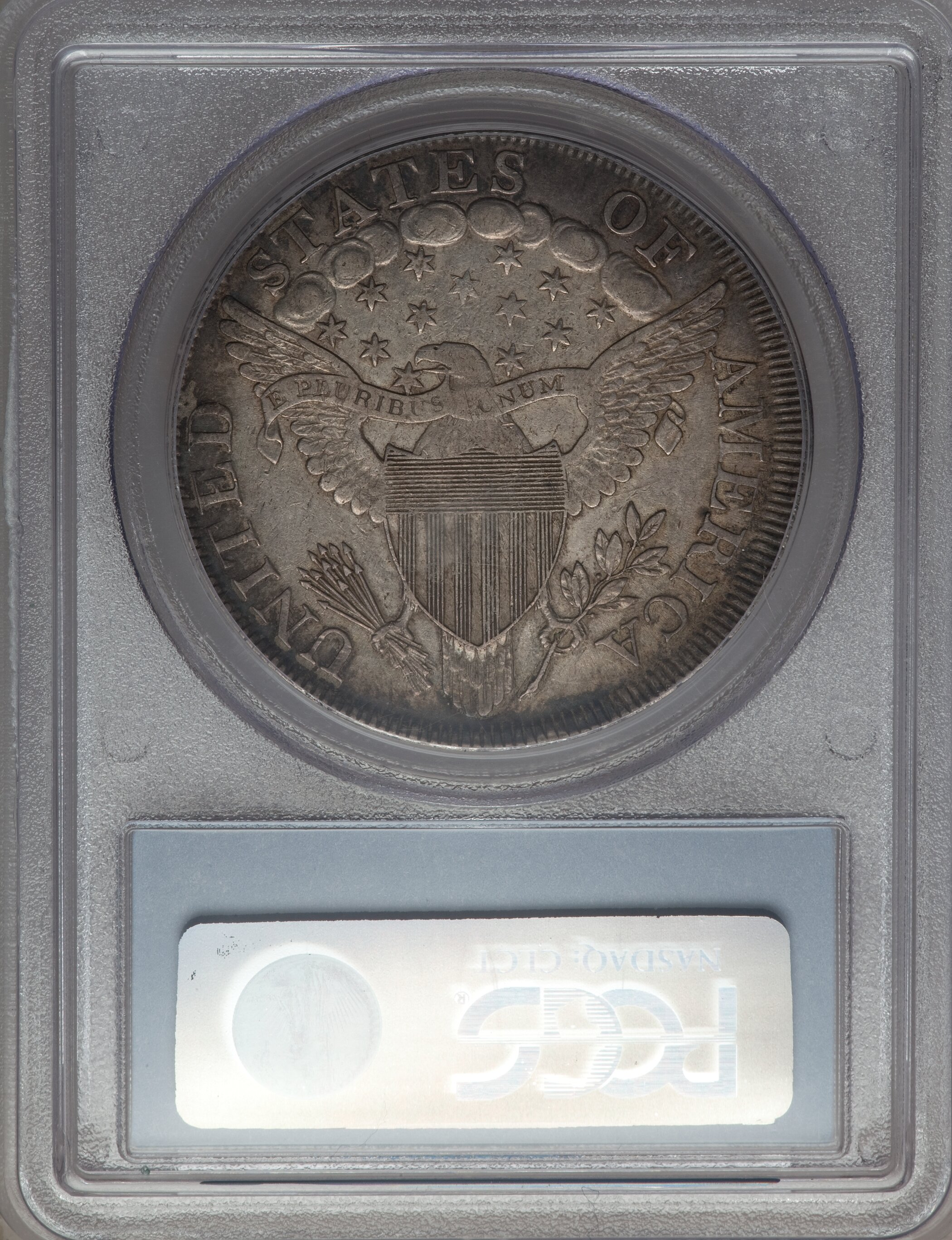 1798 $1  Large Eagle, Pointed 9, Wide Date, B-12, BB-120 VF35 CAC thumbnail 10