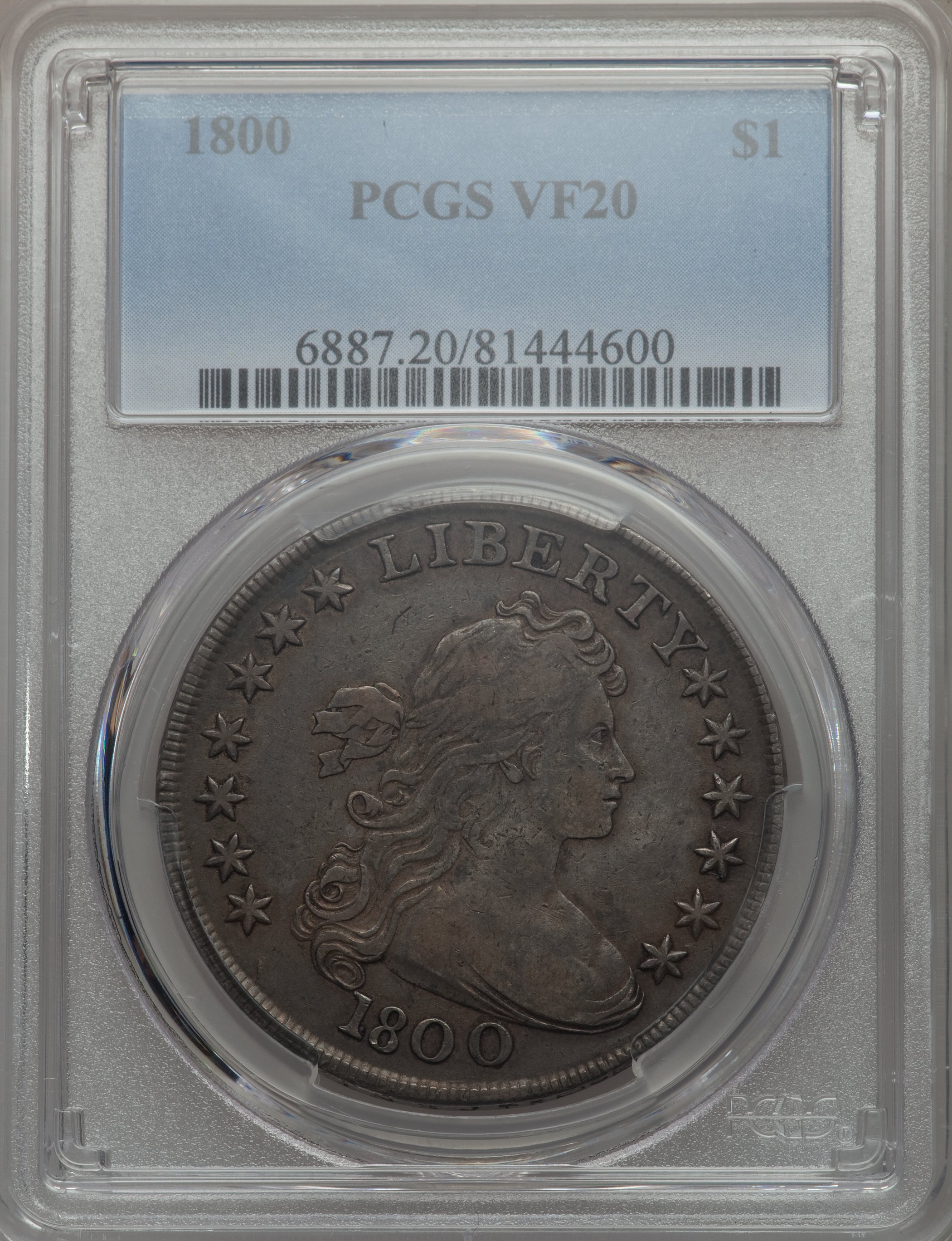 1800 $1  AMERICAI VF20 CAC thumbnail 6