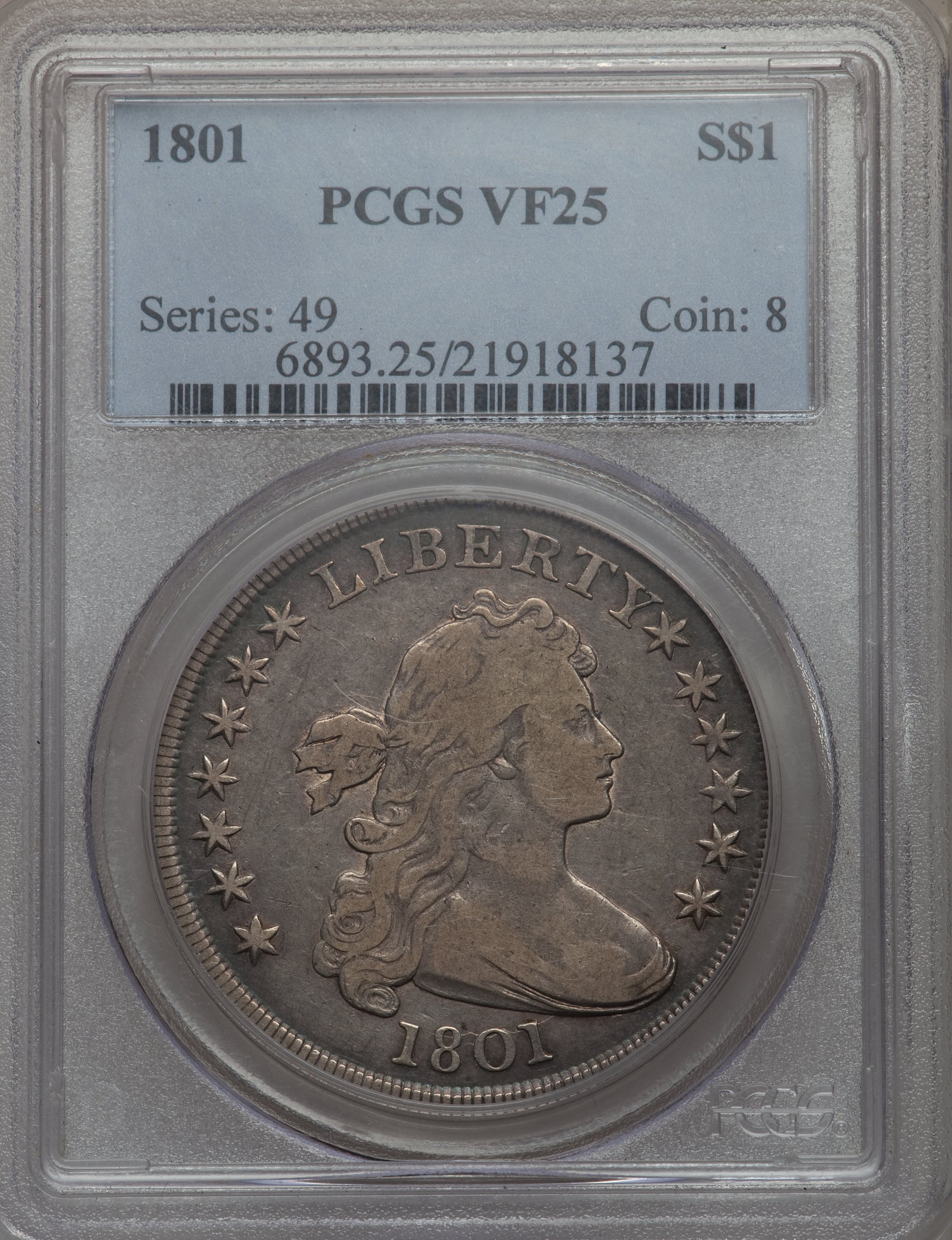 1801 $1  B-1, BB-211 AG3 CAC thumbnail 25