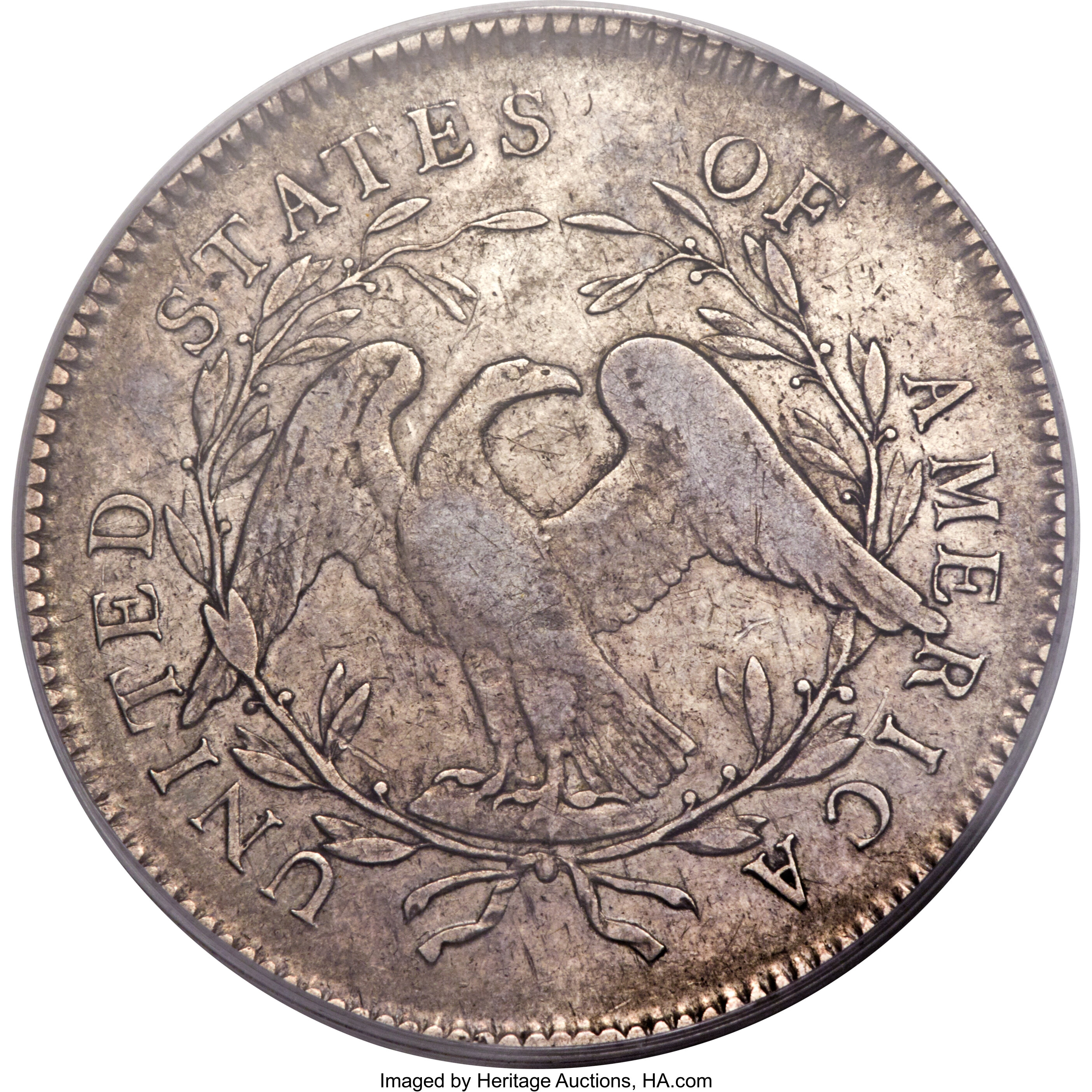 1795 $1  Flowing Hair, 2 Leaves, B-2, BB-20 VF35 thumbnail 3