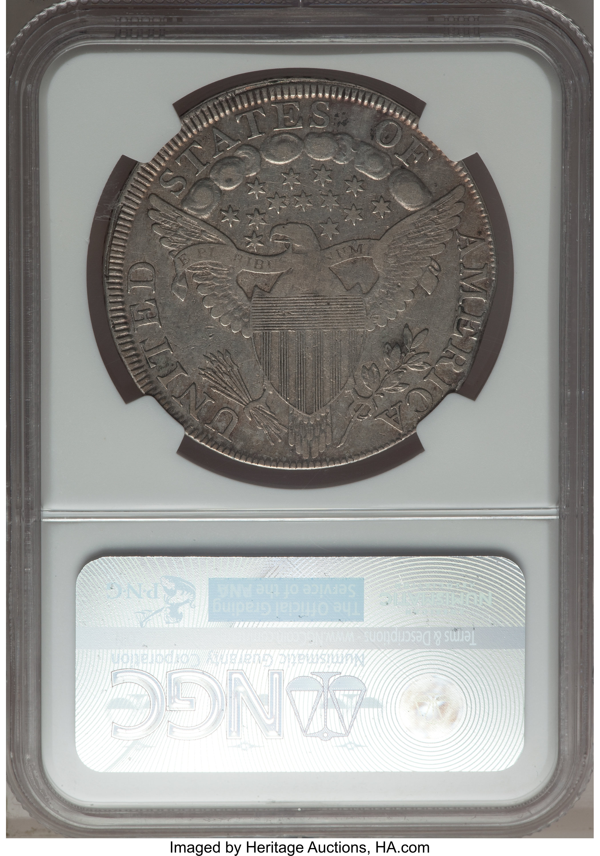 1798 $1  Large Eagle, Pointed 9, Wide Date, B-22, BB-104 F15 CAC thumbnail 4