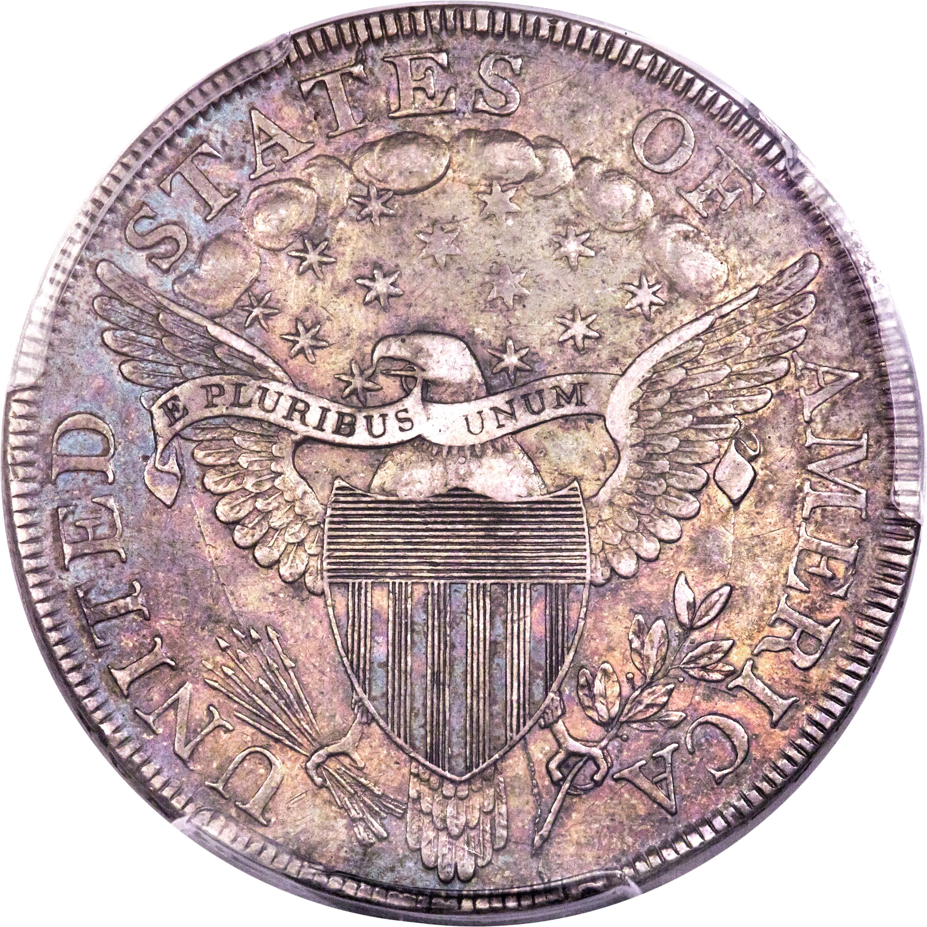 1798 $1  Large Eagle, Pointed 9, Close Date, B-26, BB-114 MS60 CAC thumbnail 11