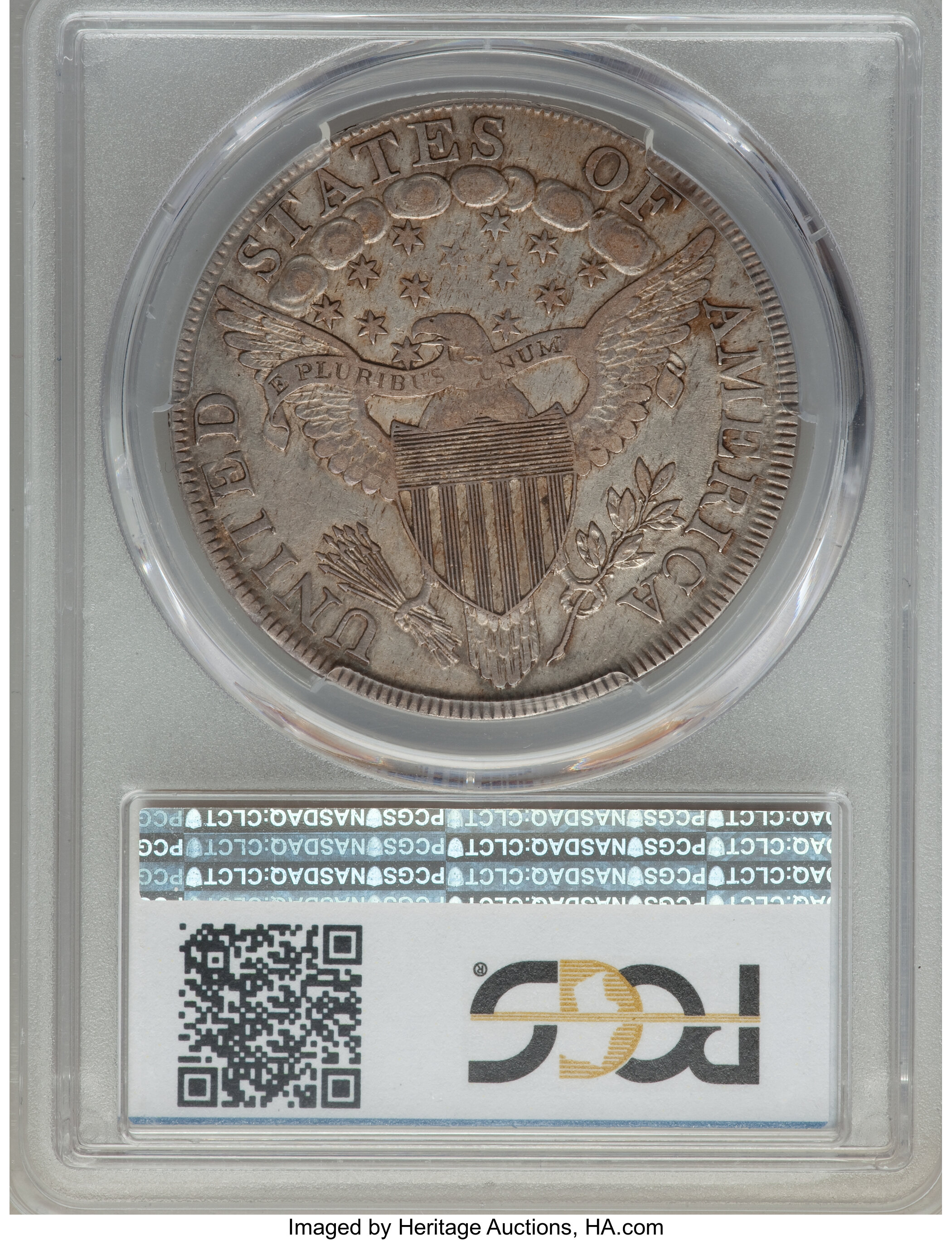 1798 $1  Large Eagle, Pointed 9, Wide Date, B-12, BB-120 VF35 CAC thumbnail 6